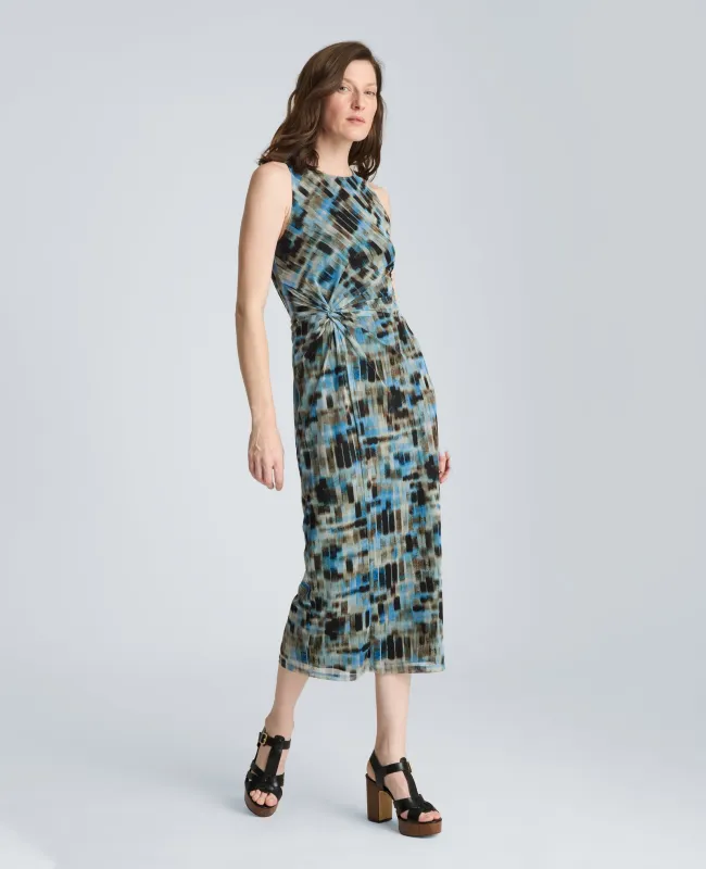 Racer Twist Midi Mesh Dress made by Kenneth Cole
