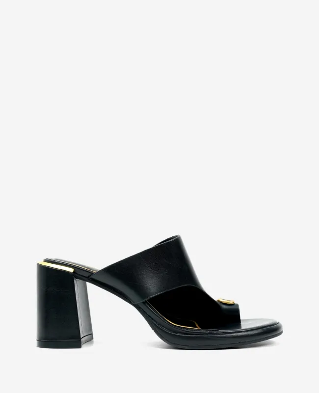 Syndika Leather Stone Toe Ring Heeled Sandal made by Kenneth Cole