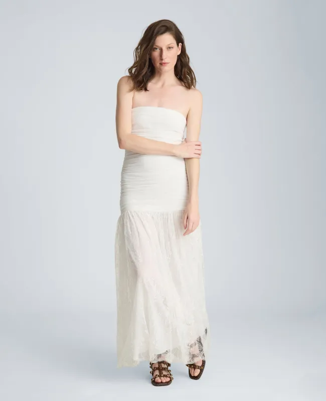 Strapless Mesh Maxi Dress made by Kenneth Cole