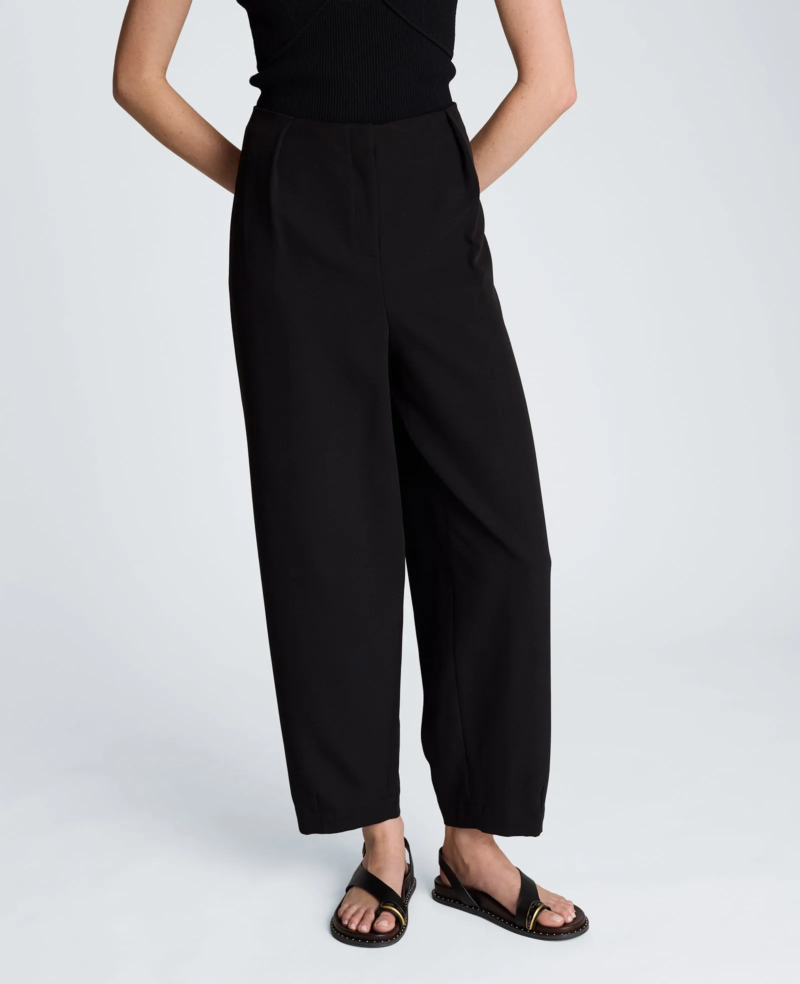 Fly Front Tapered Leg High Waisted Pleated Pant sold by Kenneth Cole