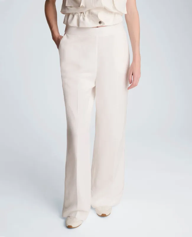 Pull On Wide Leg Linen Pant made by Kenneth Cole