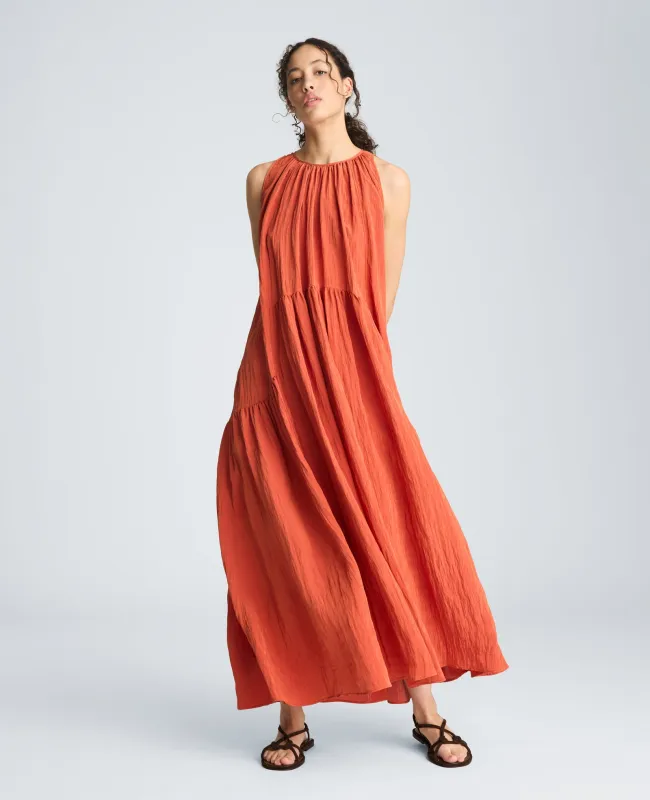 Gathered Halter Neck Maxi Dress made by Kenneth Cole