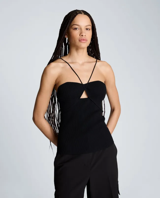 Ribbed Halter Sweater Tank made by Kenneth Cole