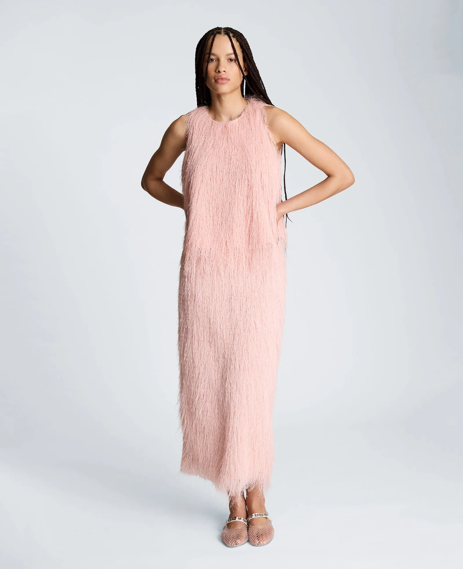 Feather Pull On Midi Skirt with Slit sold by Kenneth Cole product image thumbnail 5