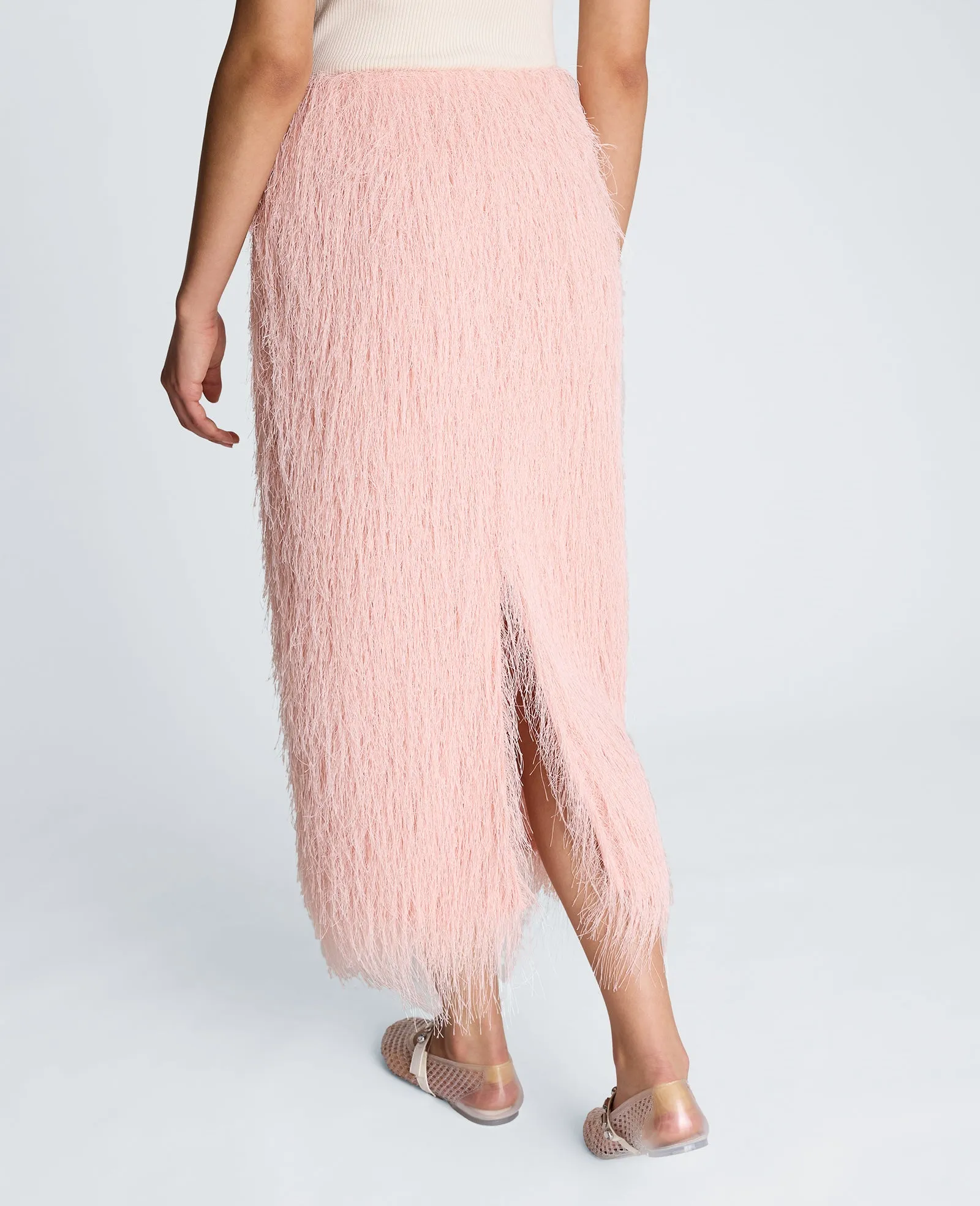 Feather Pull On Midi Skirt with Slit sold by Kenneth Cole product image thumbnail 2