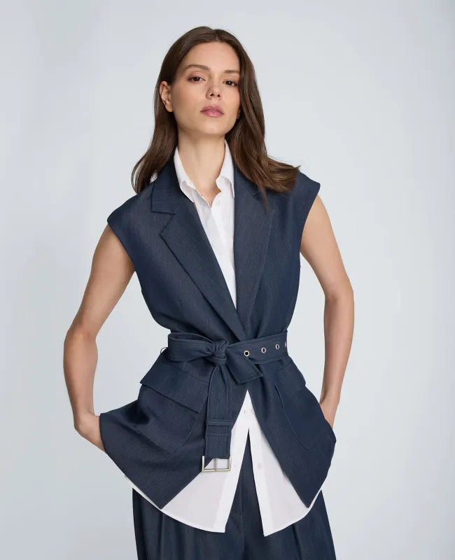 Belted Vest with Removeable Shirt made by Kenneth Cole