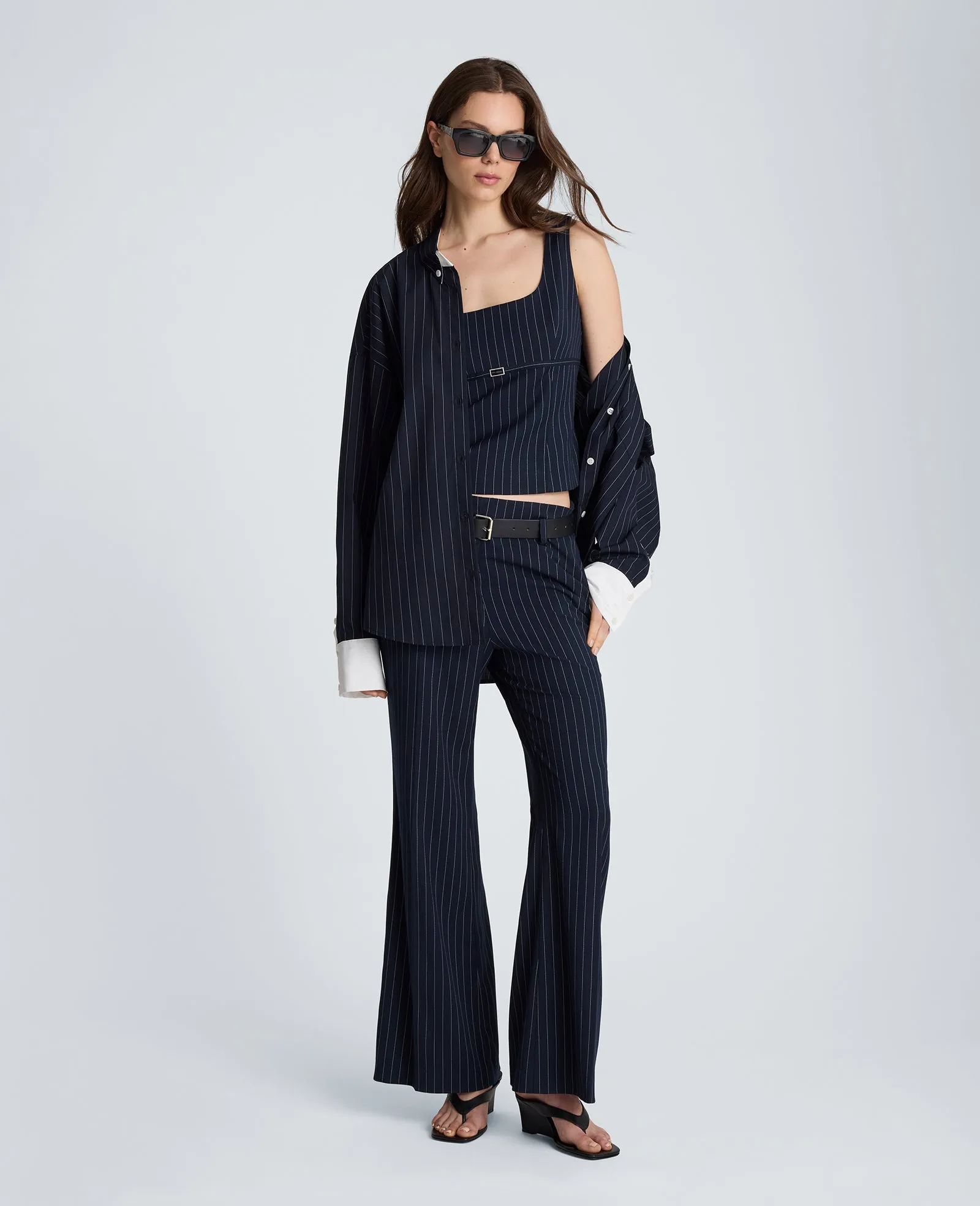 Fly Front Flare Belted Pant sold by Kenneth Cole product image thumbnail 4