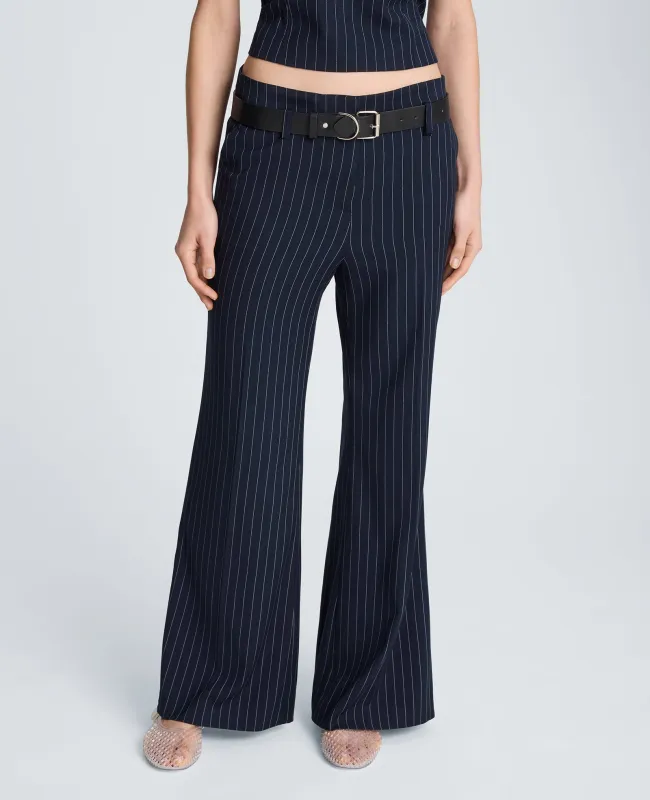 Fly Front Flare Belted Pant made by Kenneth Cole