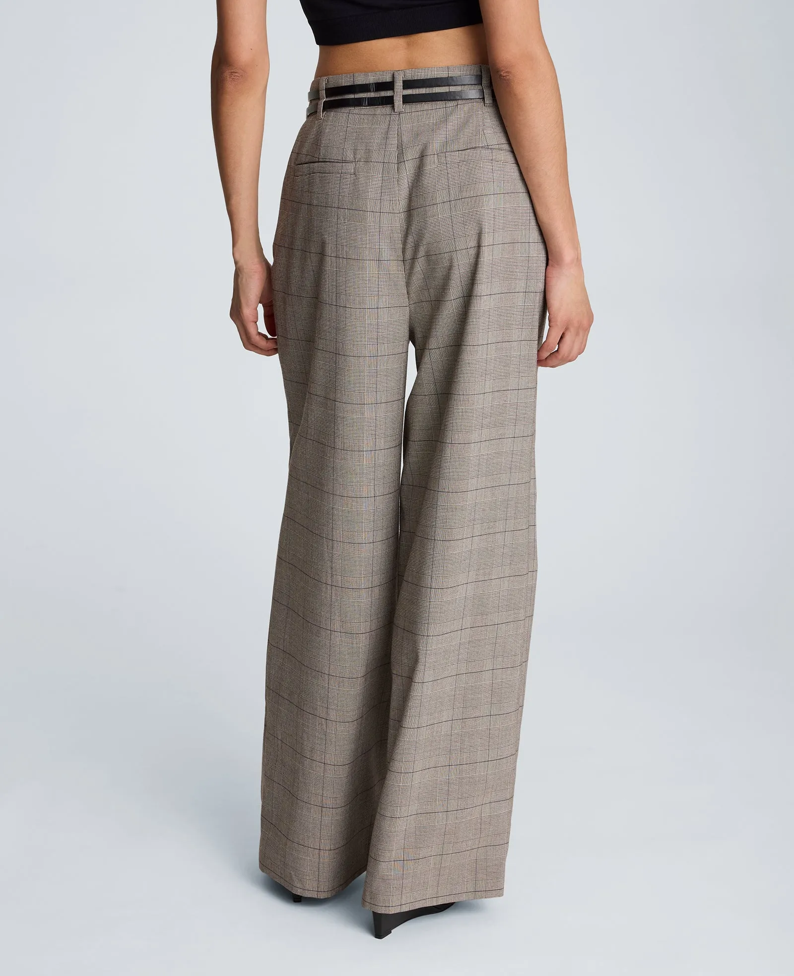 High Rise Fly Front Wide Leg Double Belted Pleat Pant sold by Kenneth Cole product image thumbnail 2