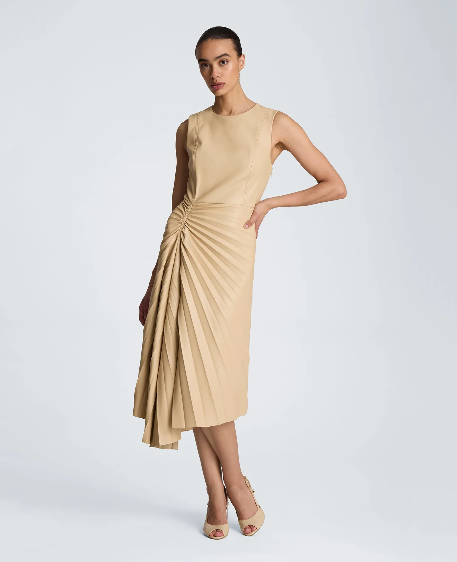 Sunburst Pleat Midi Dress sold by Kenneth Cole