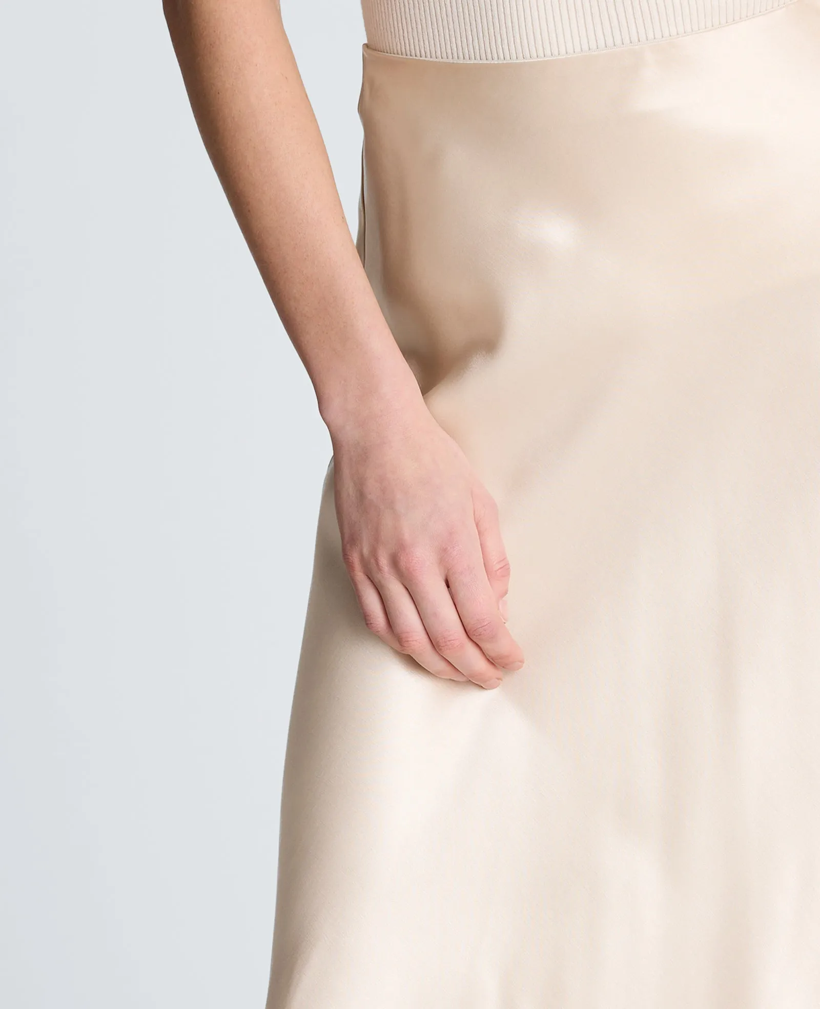 Pull On Midi Skirt with Side Slit & Lace Trim sold by Kenneth Cole product image thumbnail 4