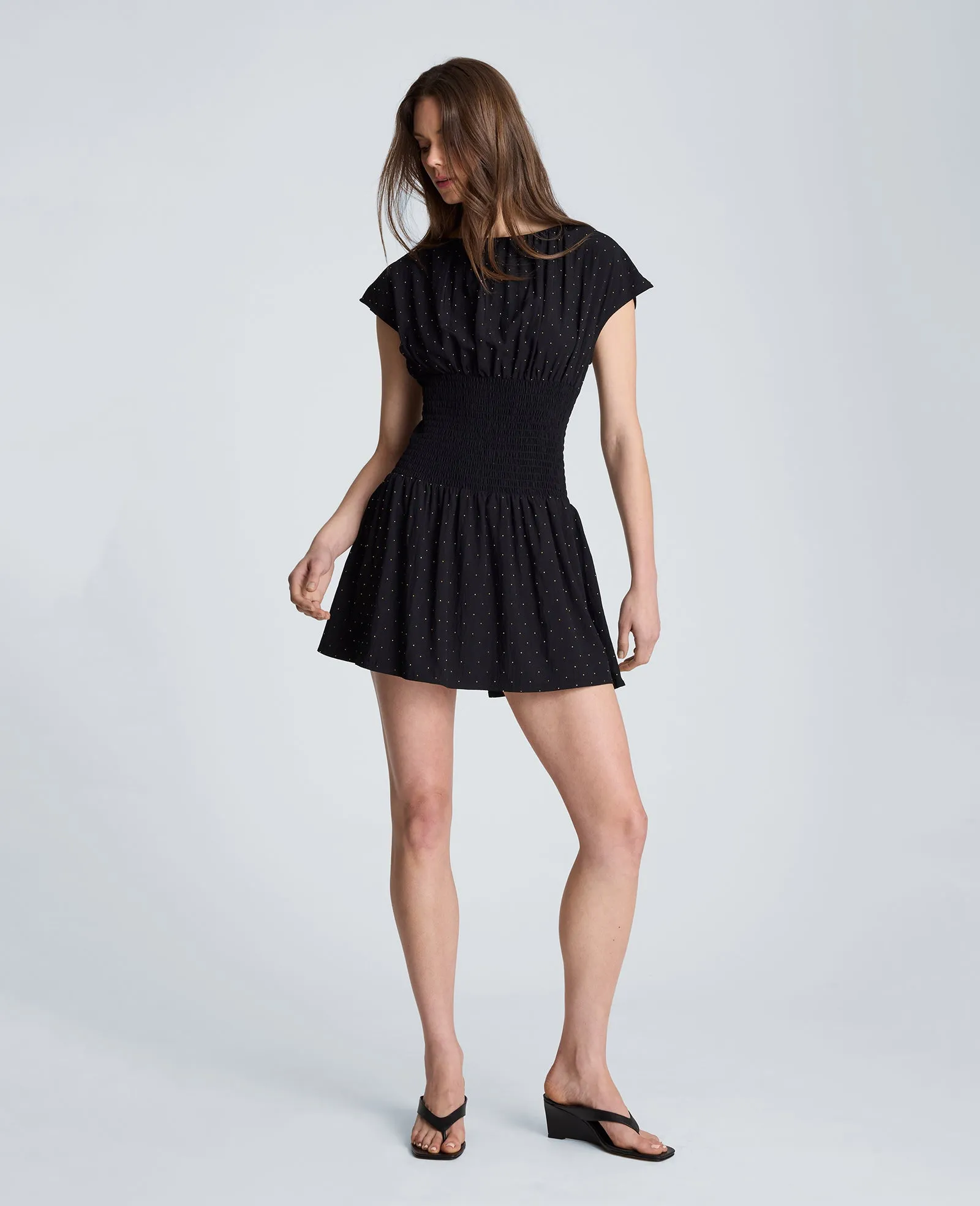 Smocked Waist Mini Dress sold by Kenneth Cole product image thumbnail 4