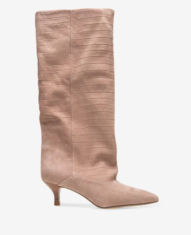 Brisbane Croco Suede Tall Shaft Boot made by Kenneth Cole