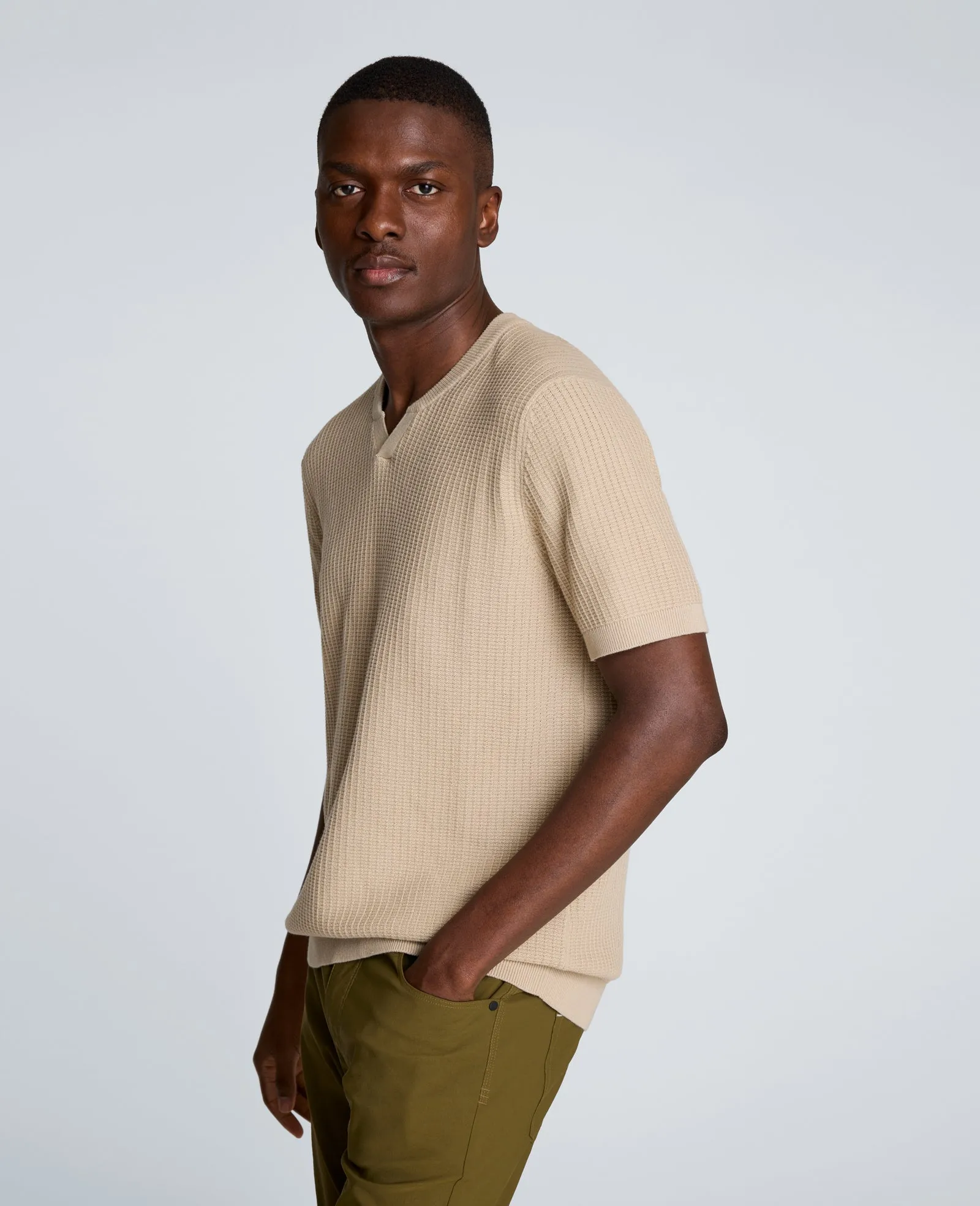 Johnny Collar Henley Sweater sold by Kenneth Cole product image thumbnail 2