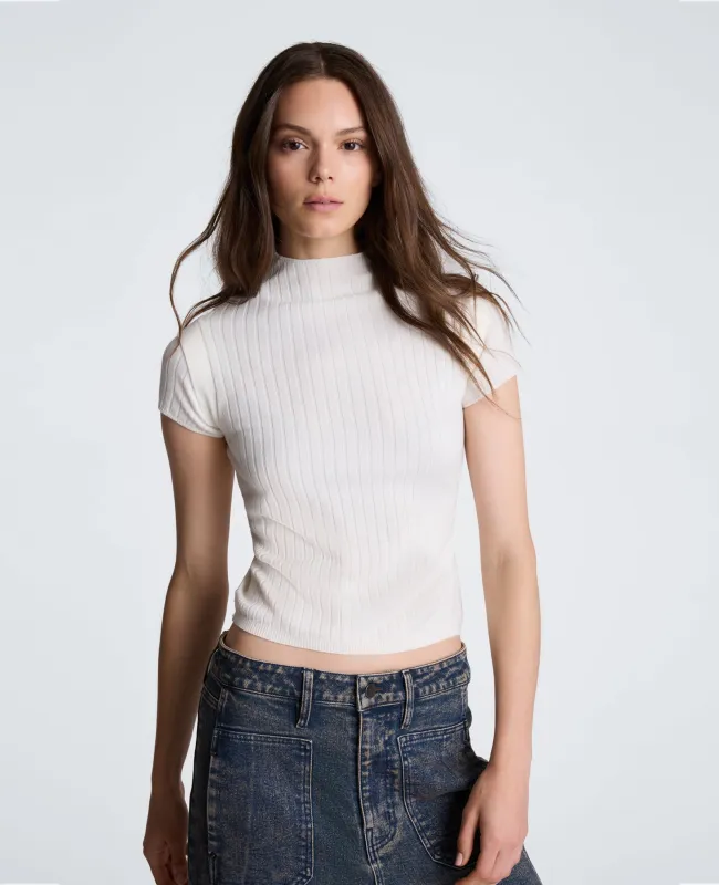 Mock Wide Rib Sweater made by Kenneth Cole