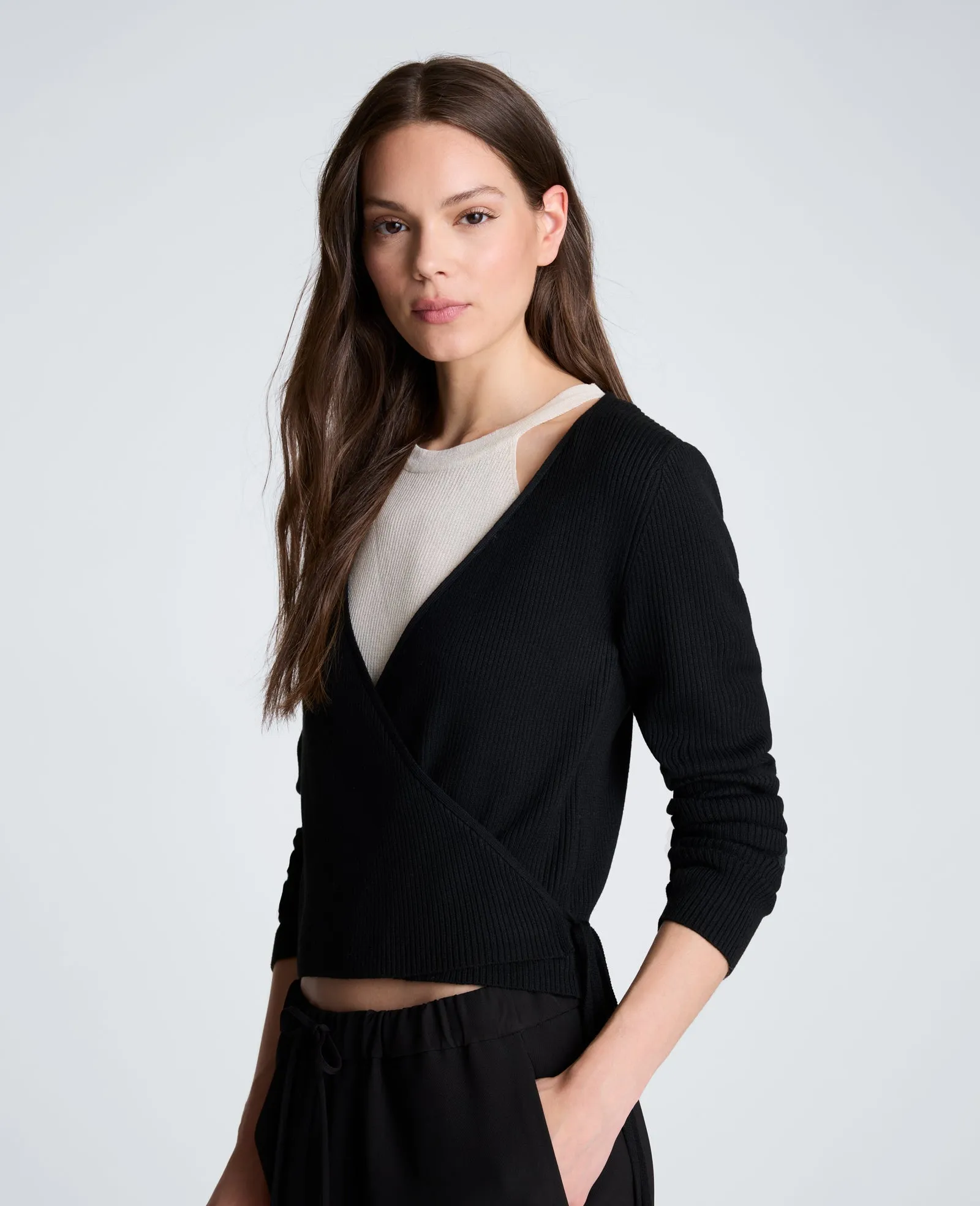 Rib Halter Wrap Sweater sold by Kenneth Cole product image thumbnail 3