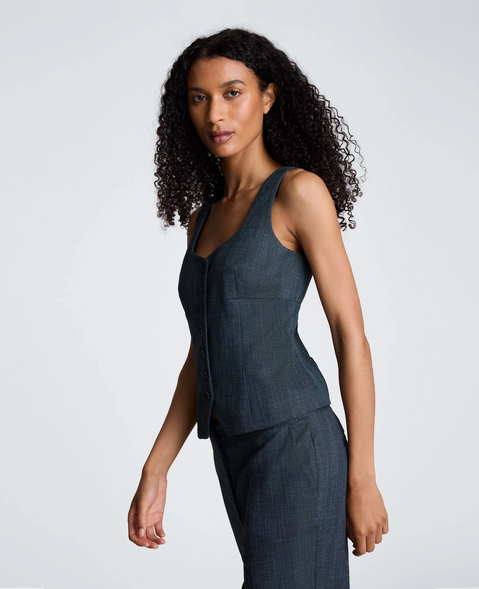 Button Front Bustier Vest sold by Kenneth Cole product image thumbnail 4