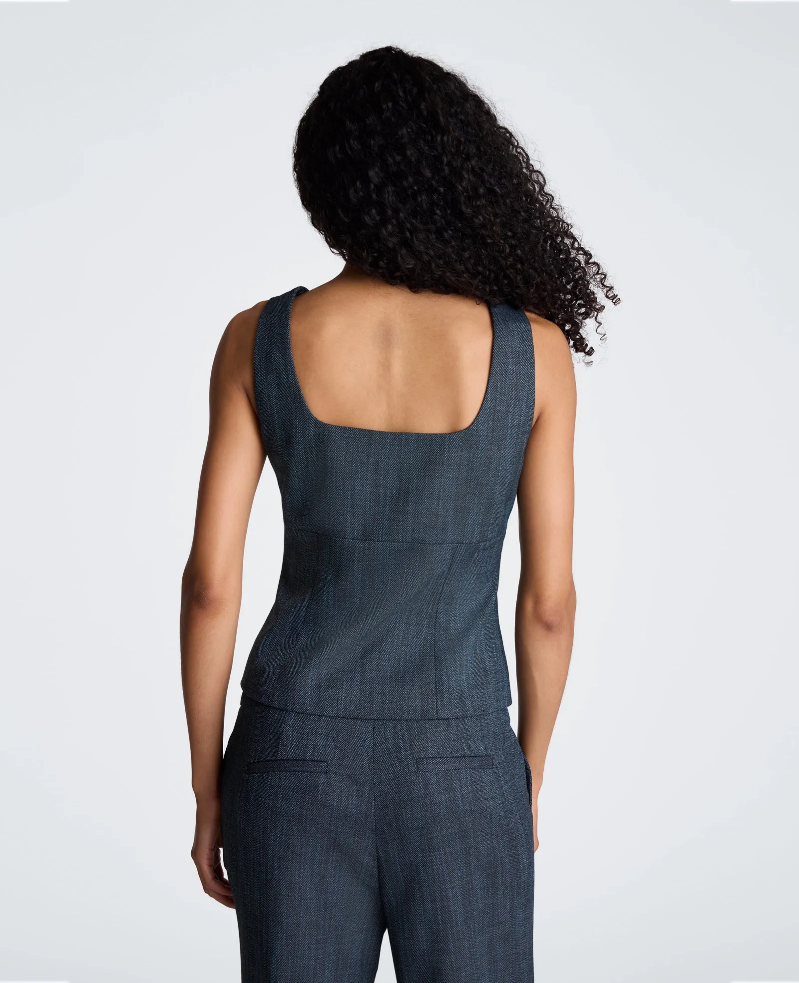 Button Front Bustier Vest sold by Kenneth Cole product image thumbnail 3