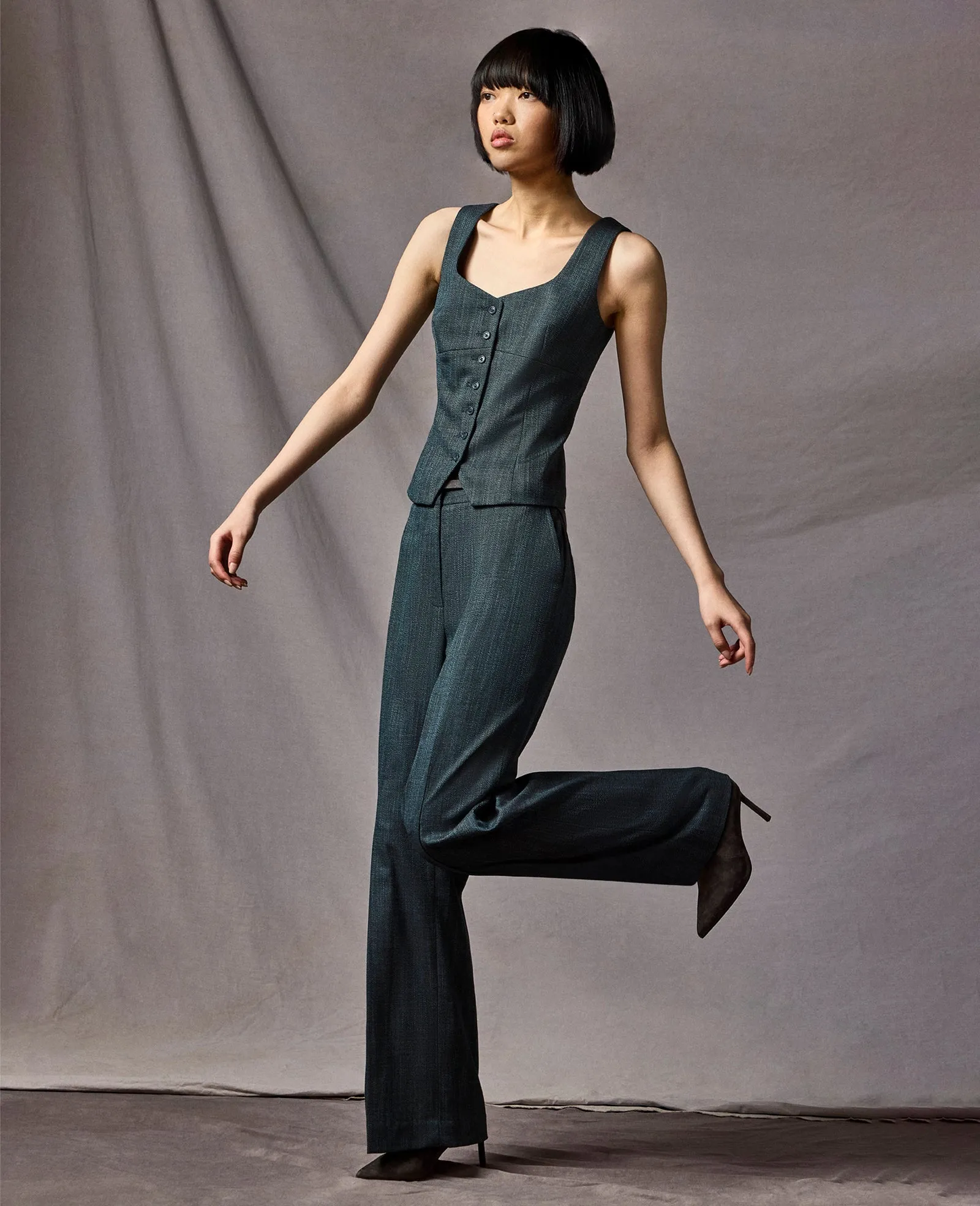 Button Front Bustier Vest sold by Kenneth Cole product image thumbnail 2