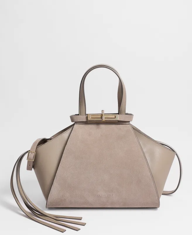 Crosby Structured Top Handle Satchel Bag made by Kenneth Cole