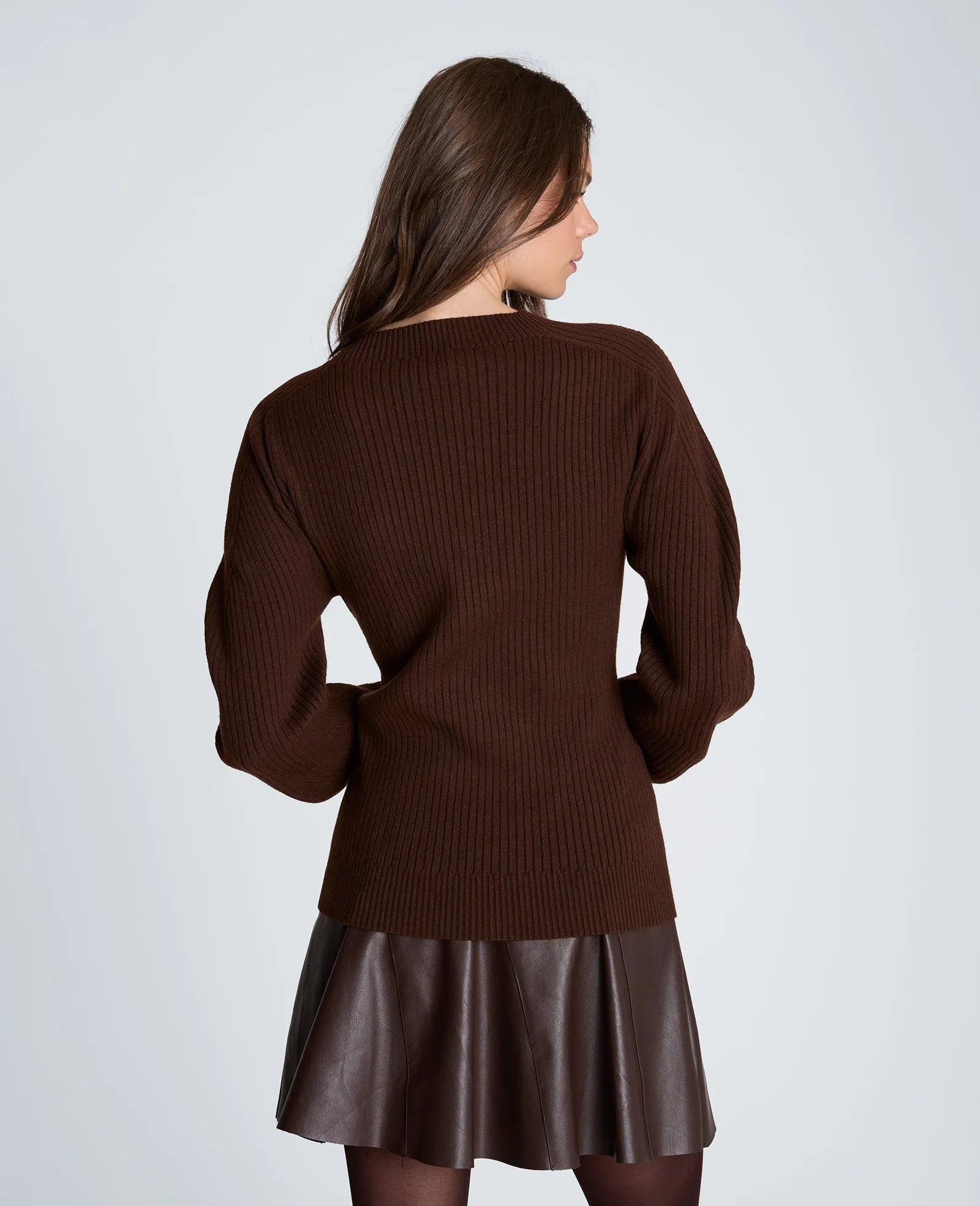 Mock Neck Seamless Traveling Ribbed Sweater sold by Kenneth Cole product image thumbnail 2