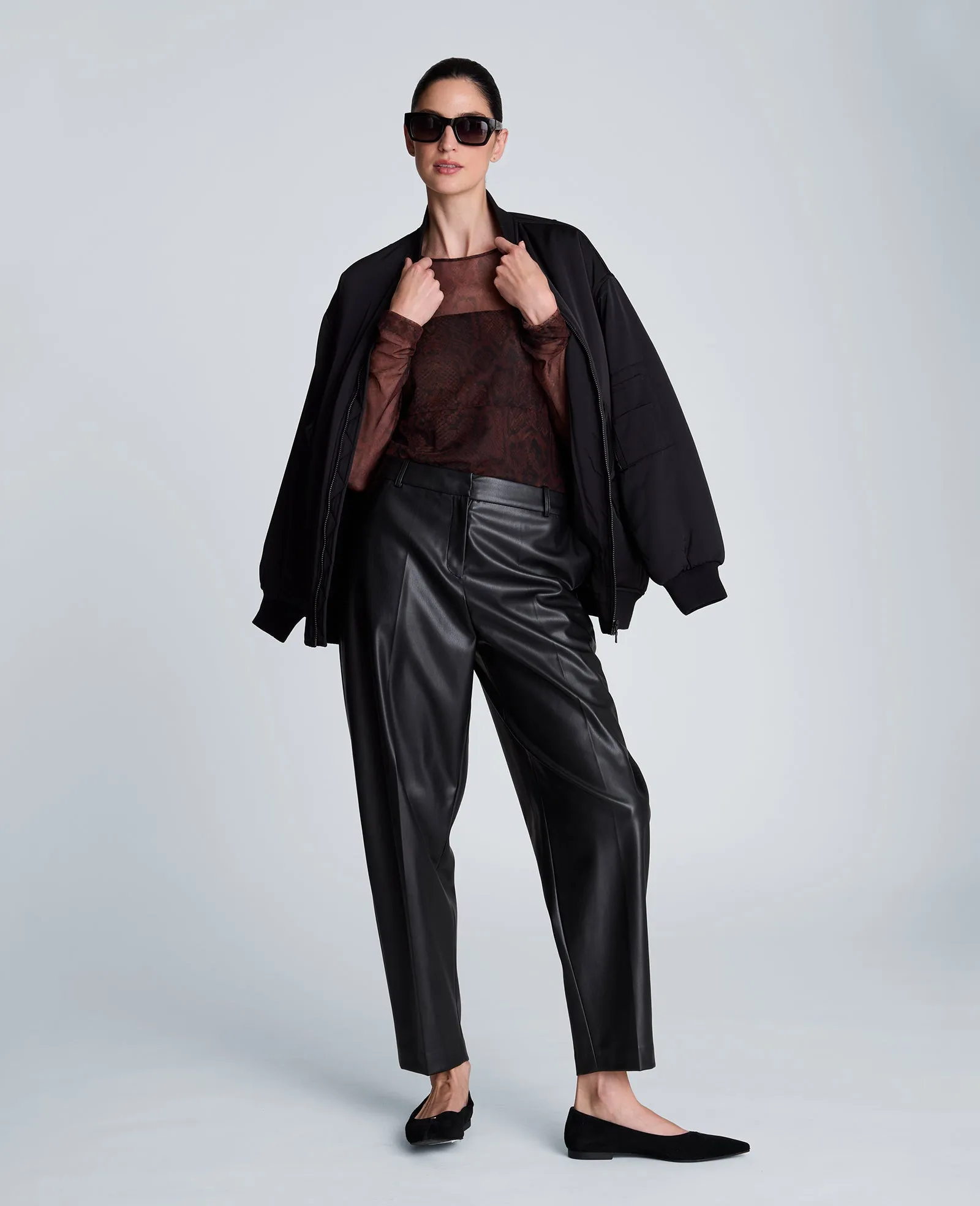High Rise Fly Front Barrel Leg Pants sold by Kenneth Cole product image thumbnail 5