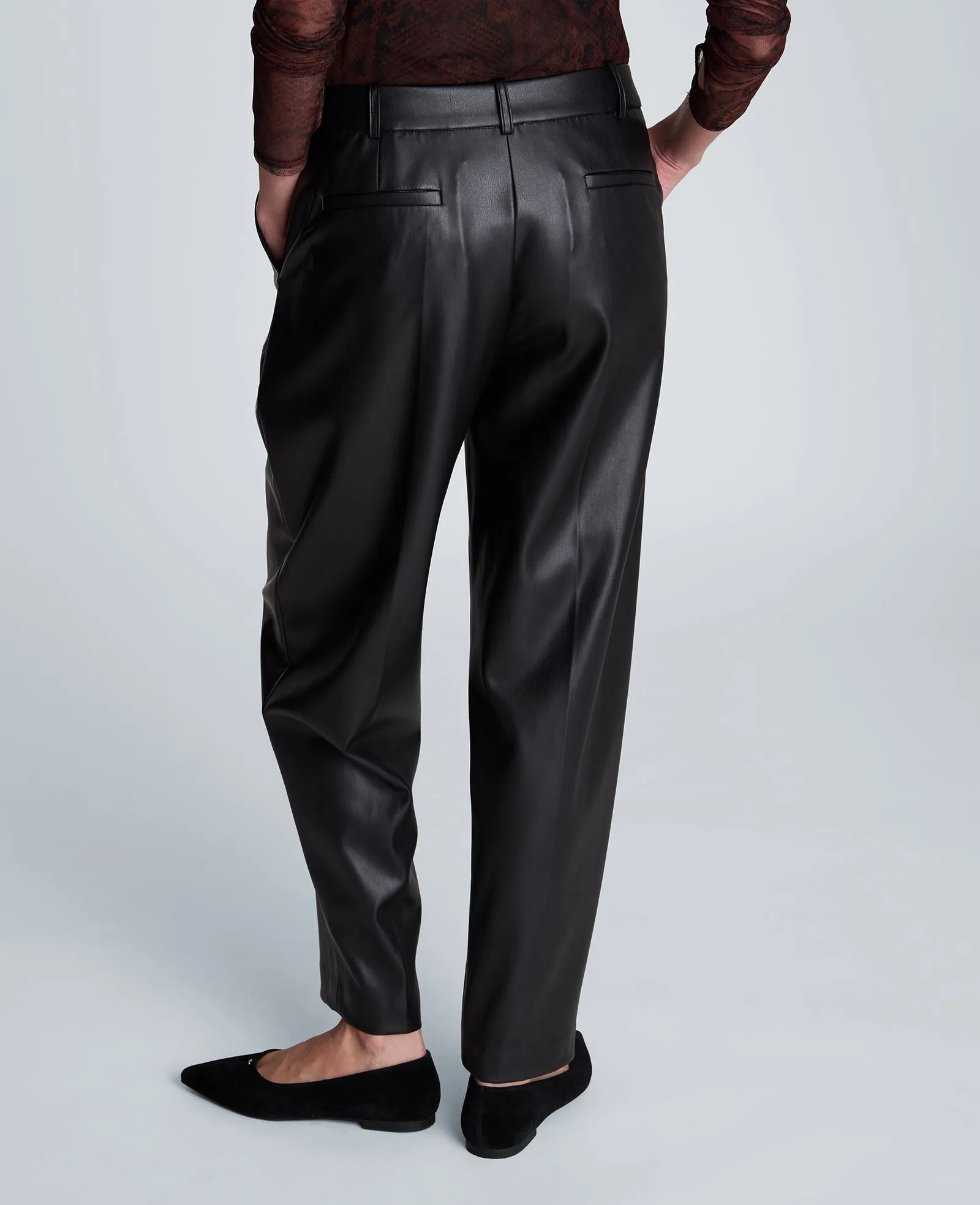 High Rise Fly Front Barrel Leg Pants sold by Kenneth Cole product image thumbnail 3