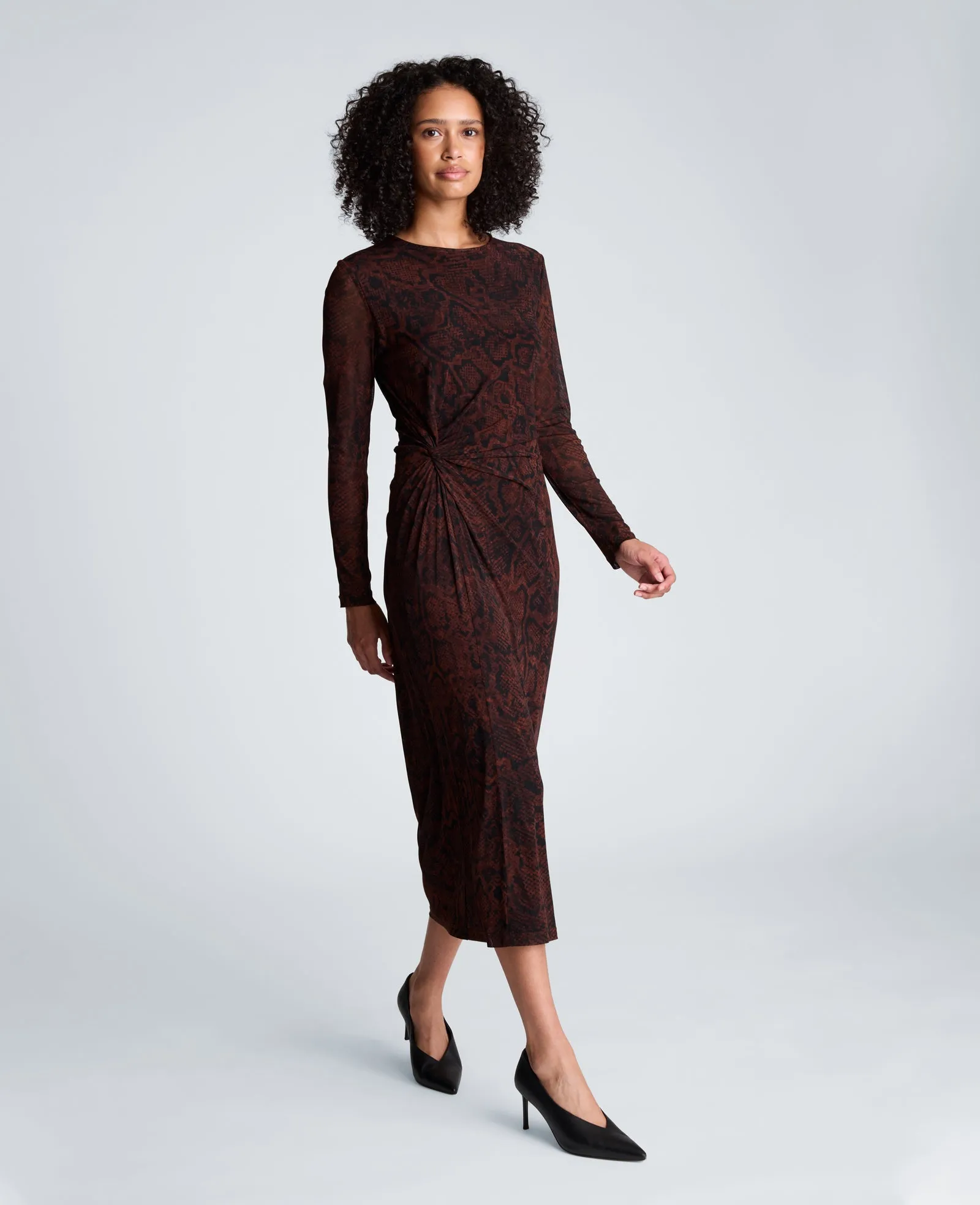 Knot Long Sleeve Midi Dress sold by Kenneth Cole product image thumbnail 4