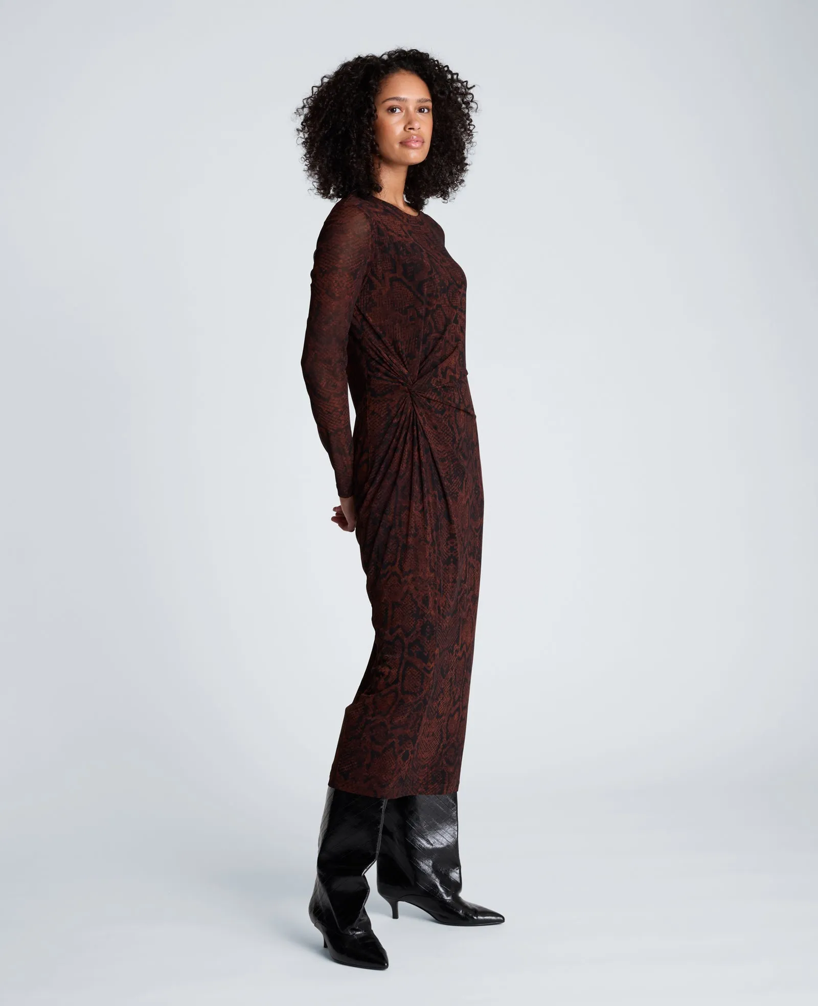 Knot Long Sleeve Midi Dress sold by Kenneth Cole product image thumbnail 3