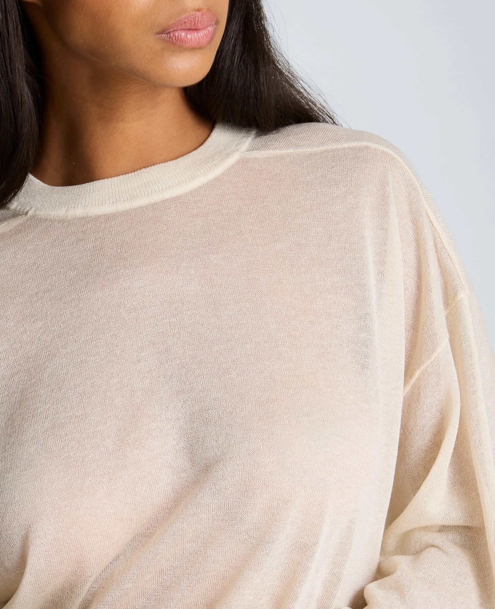 Sheer Crew Neck Sweatshirt sold by Kenneth Cole product image thumbnail 4