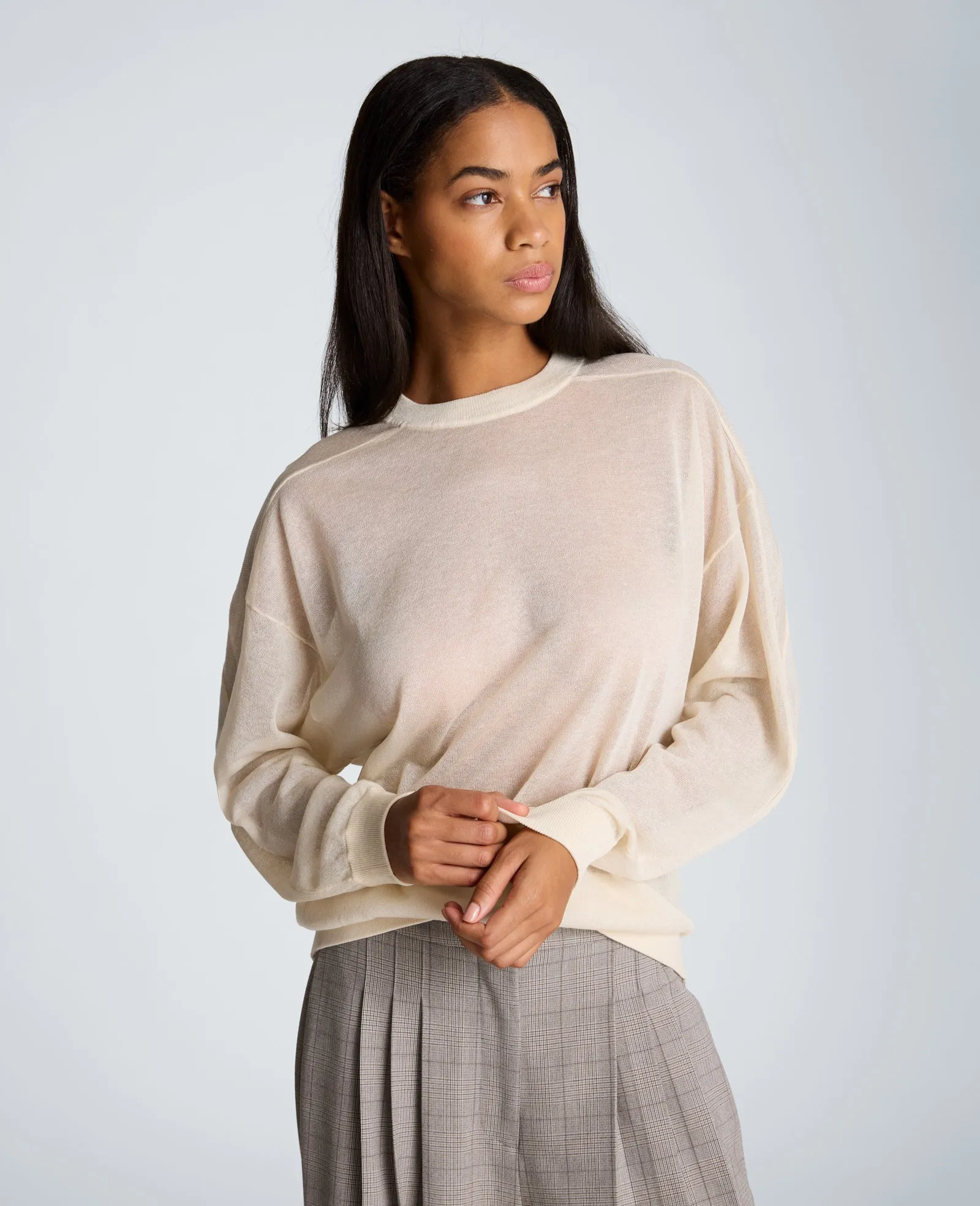 Sheer Crew Neck Sweatshirt sold by Kenneth Cole product image thumbnail 3