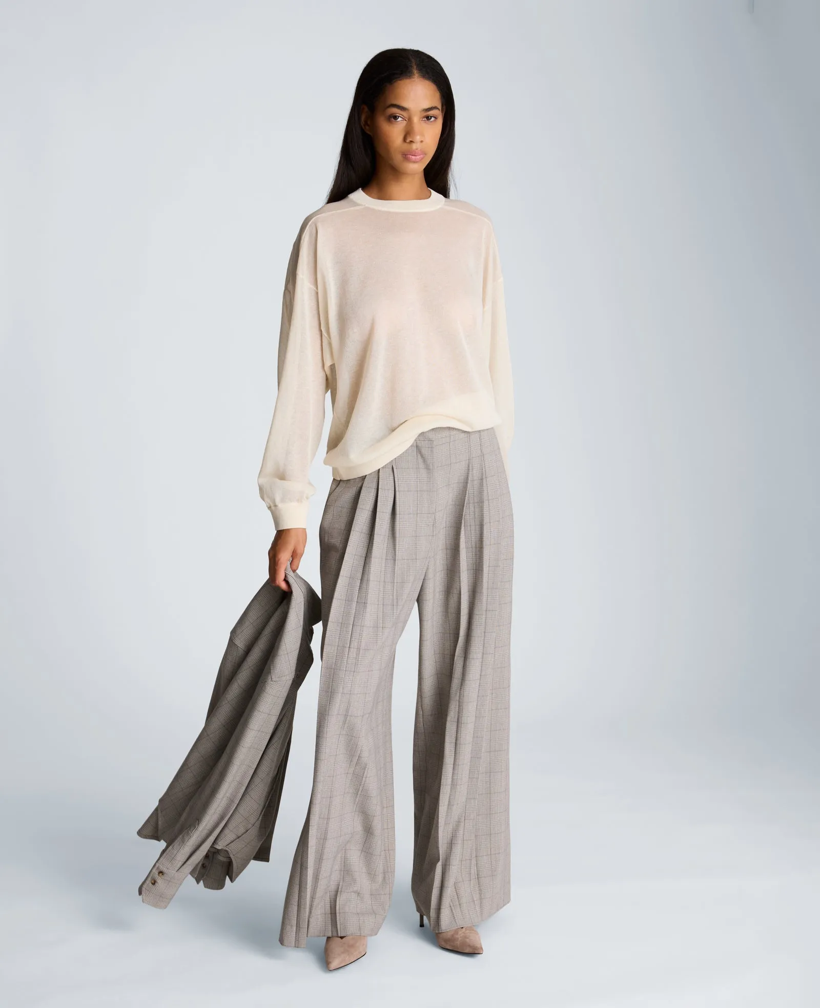 Sheer Crew Neck Sweatshirt sold by Kenneth Cole product image thumbnail 5