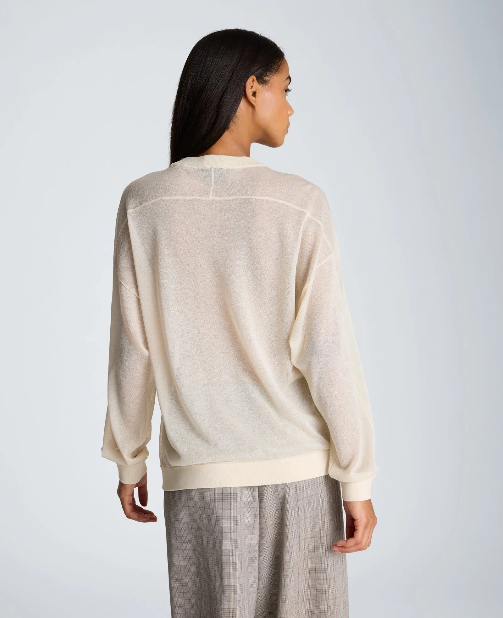 Sheer Crew Neck Sweatshirt sold by Kenneth Cole product image thumbnail 2