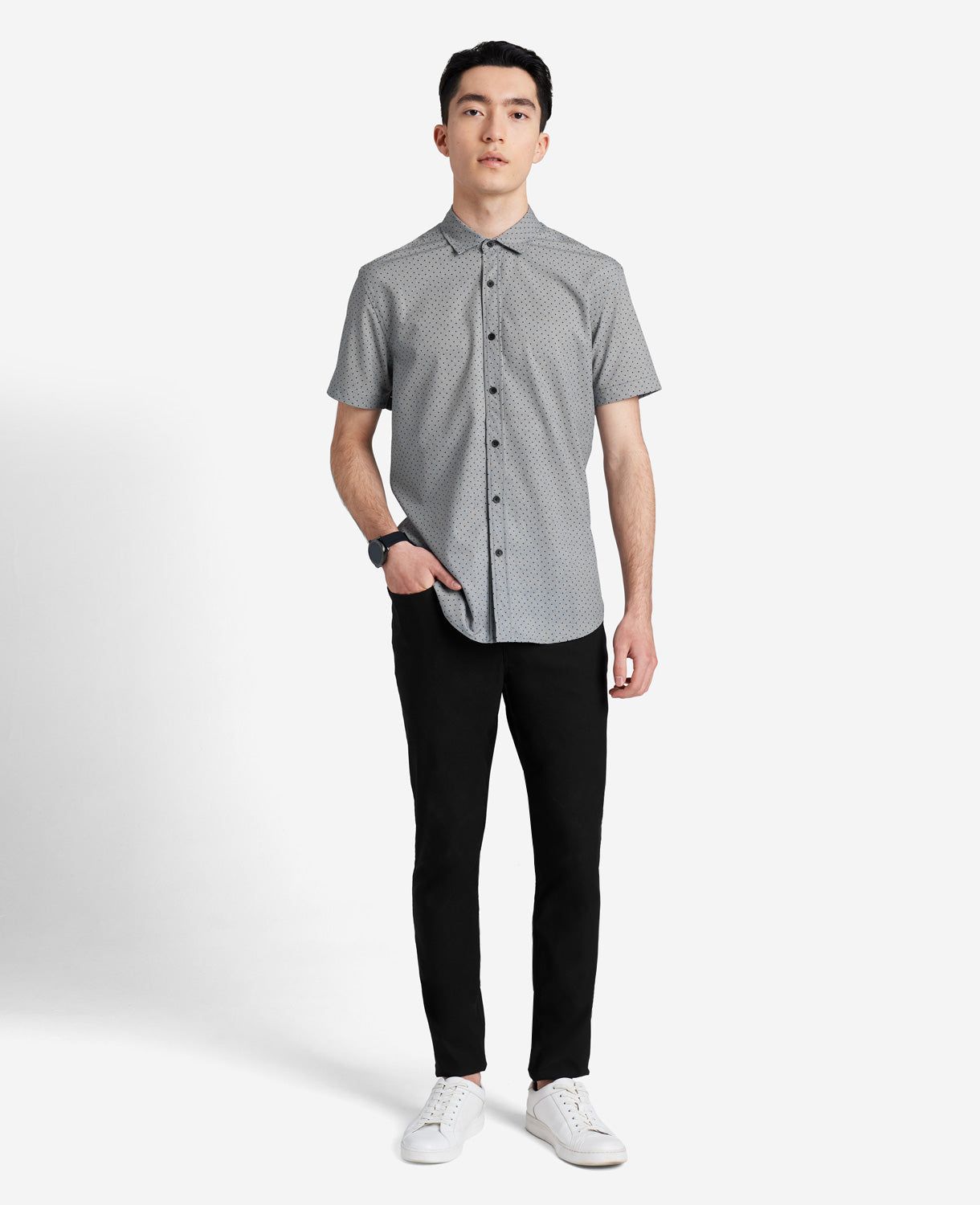 Stretch Short Sleeve Button-Down Shirt sold by Kenneth Cole product image thumbnail 2