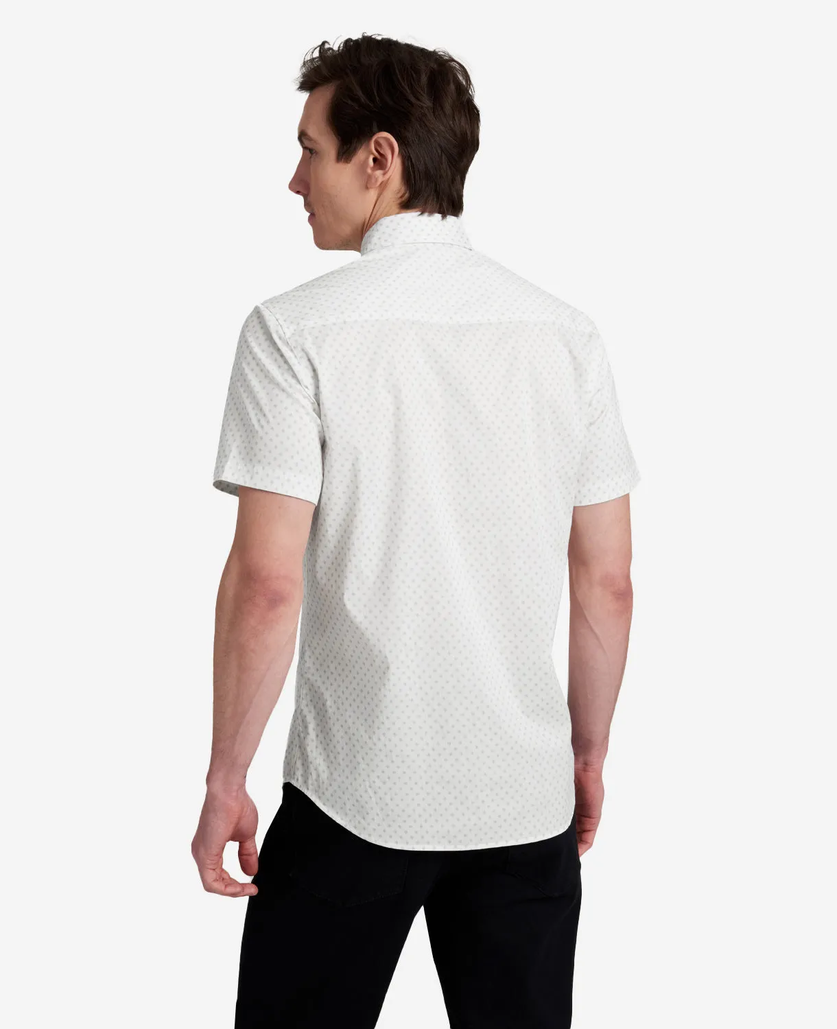 Printed Short Sleeve Pocket Button-Down Shirt sold by Kenneth Cole product image thumbnail 5