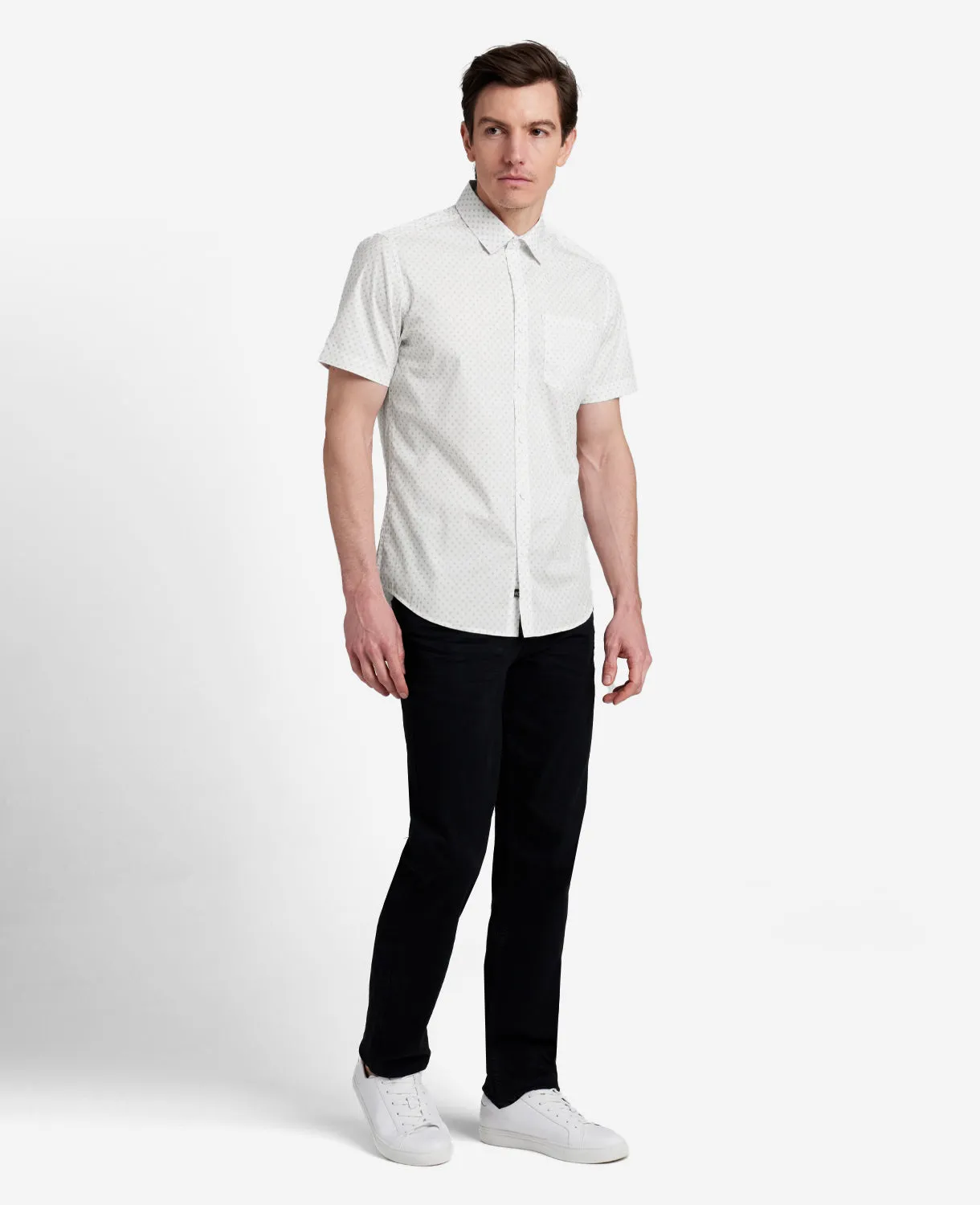 Printed Short Sleeve Pocket Button-Down Shirt sold by Kenneth Cole product image thumbnail 2