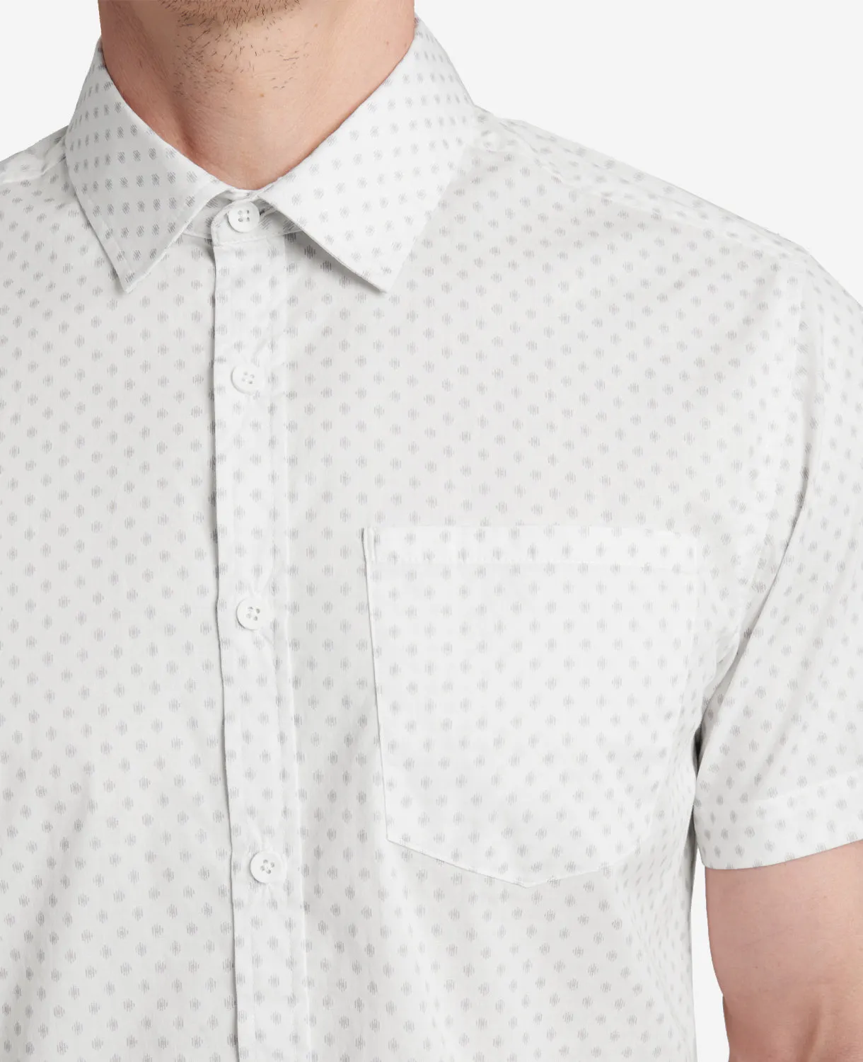 Printed Short Sleeve Pocket Button-Down Shirt sold by Kenneth Cole product image thumbnail 3