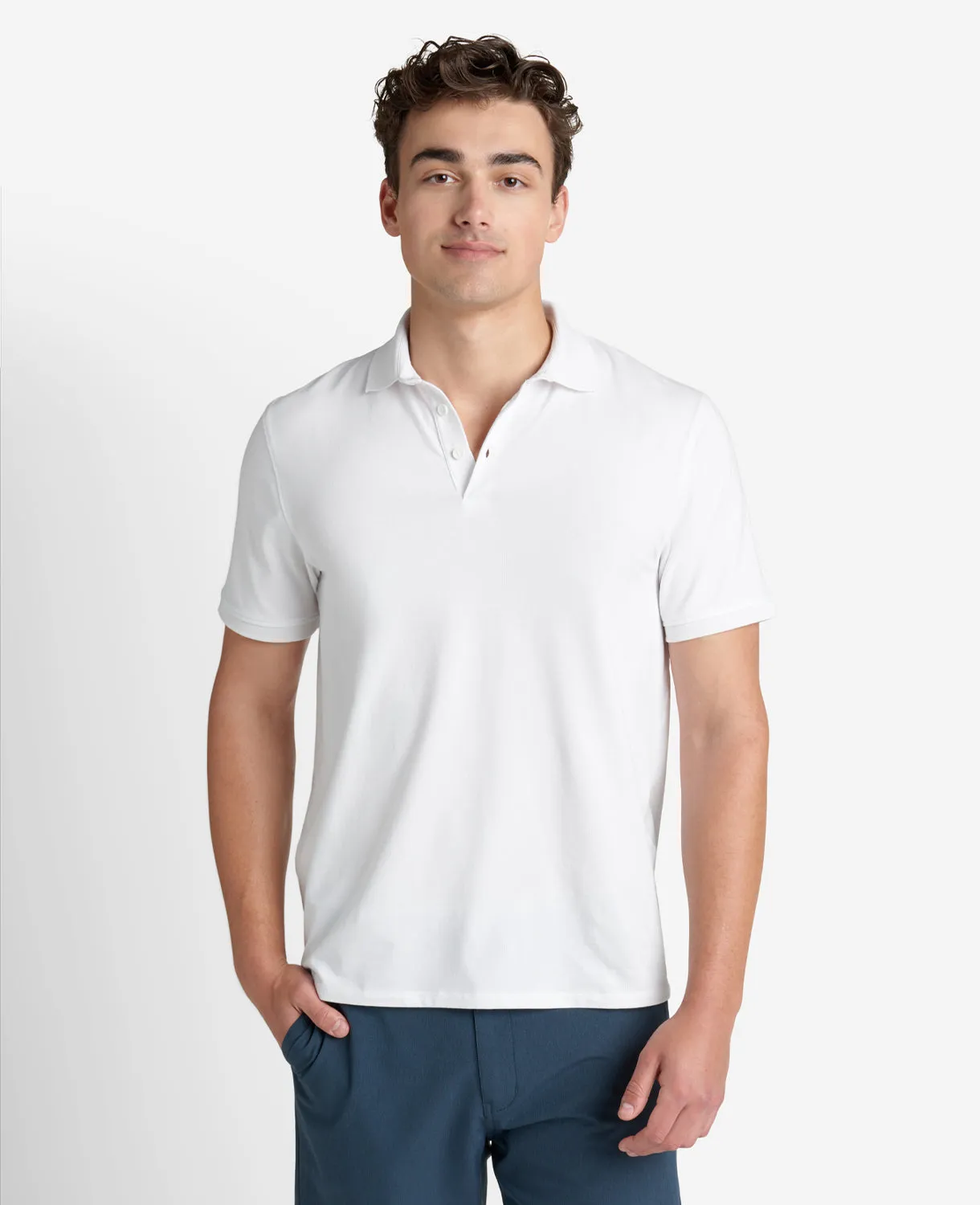 Colorblock Collar Solid Short Sleeve Polo sold by Kenneth Cole product image thumbnail 4