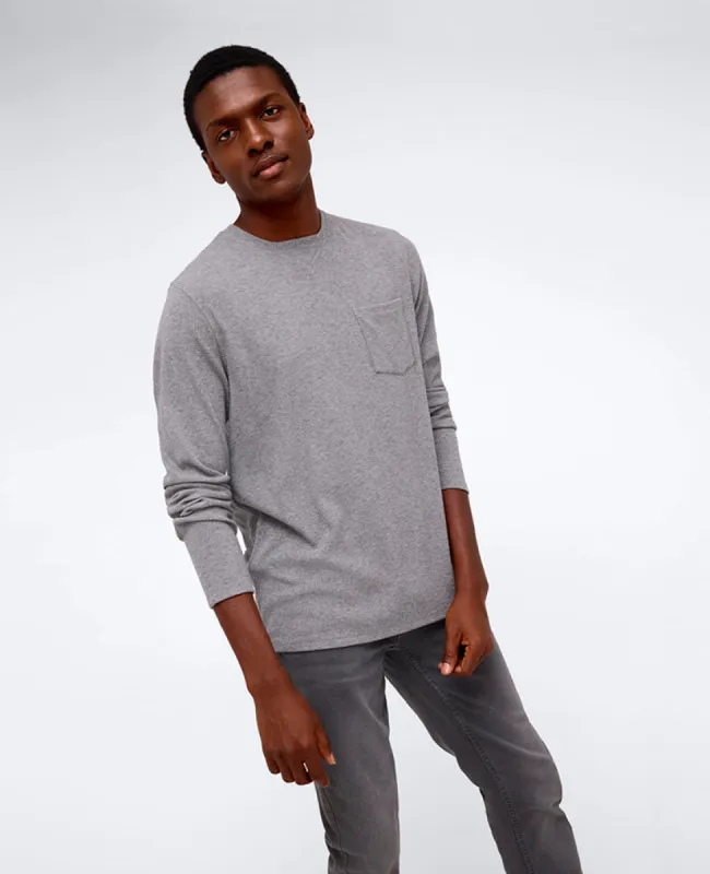 Long Sleeve Heathered T-Shirt made by Kenneth Cole
