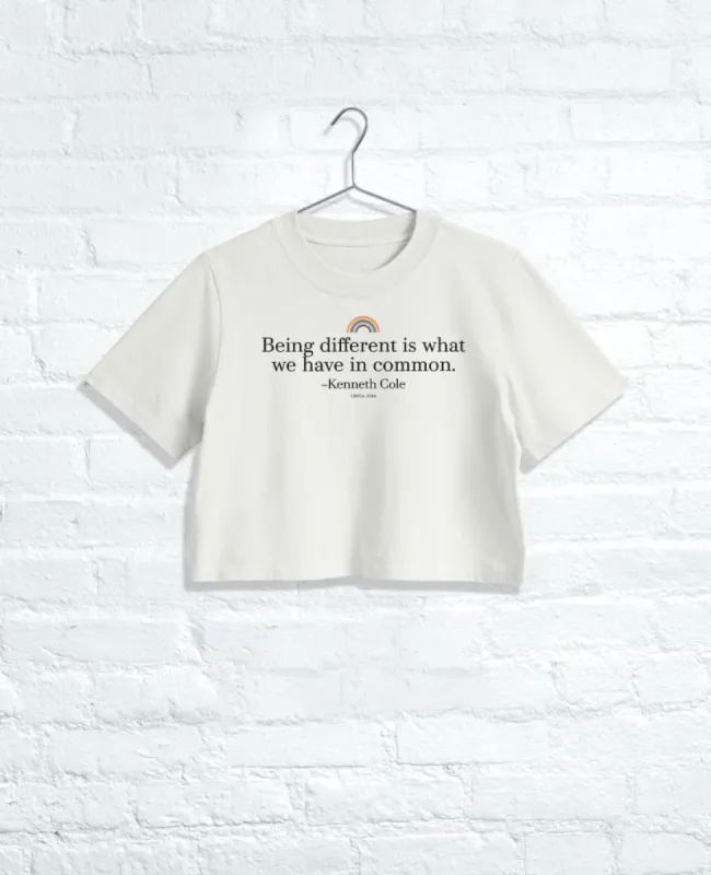 Women's DIFFERENT Cropped Tee sold by Kenneth Cole