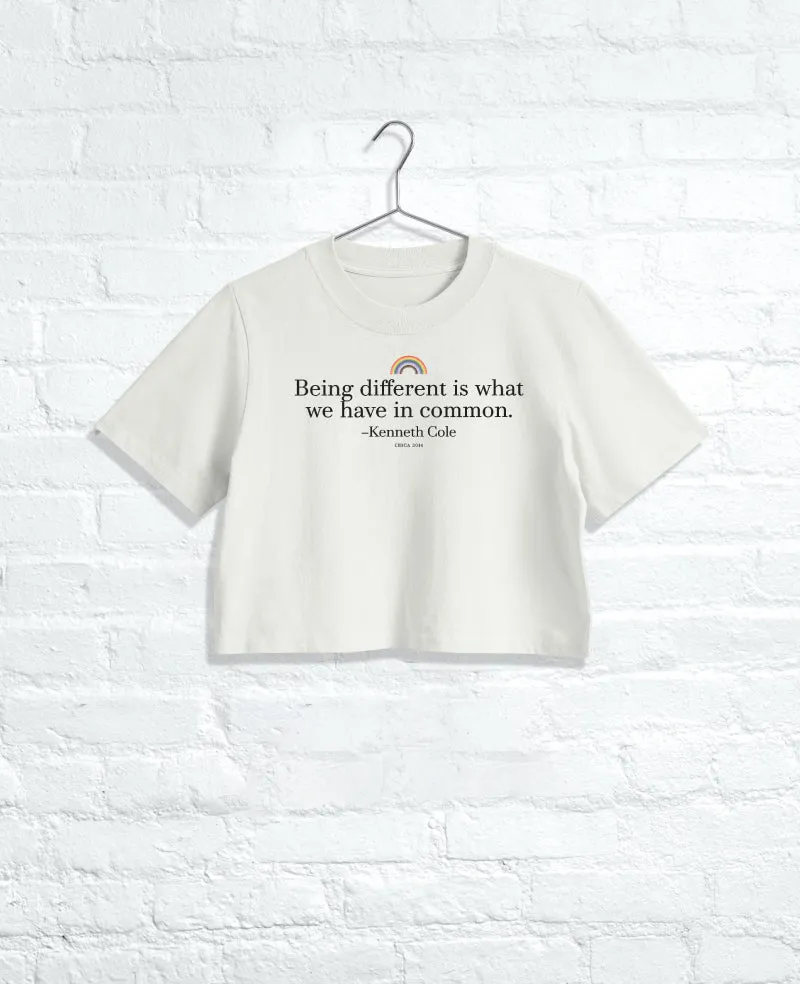 Women's DIFFERENT Cropped Tee sold by Kenneth Cole