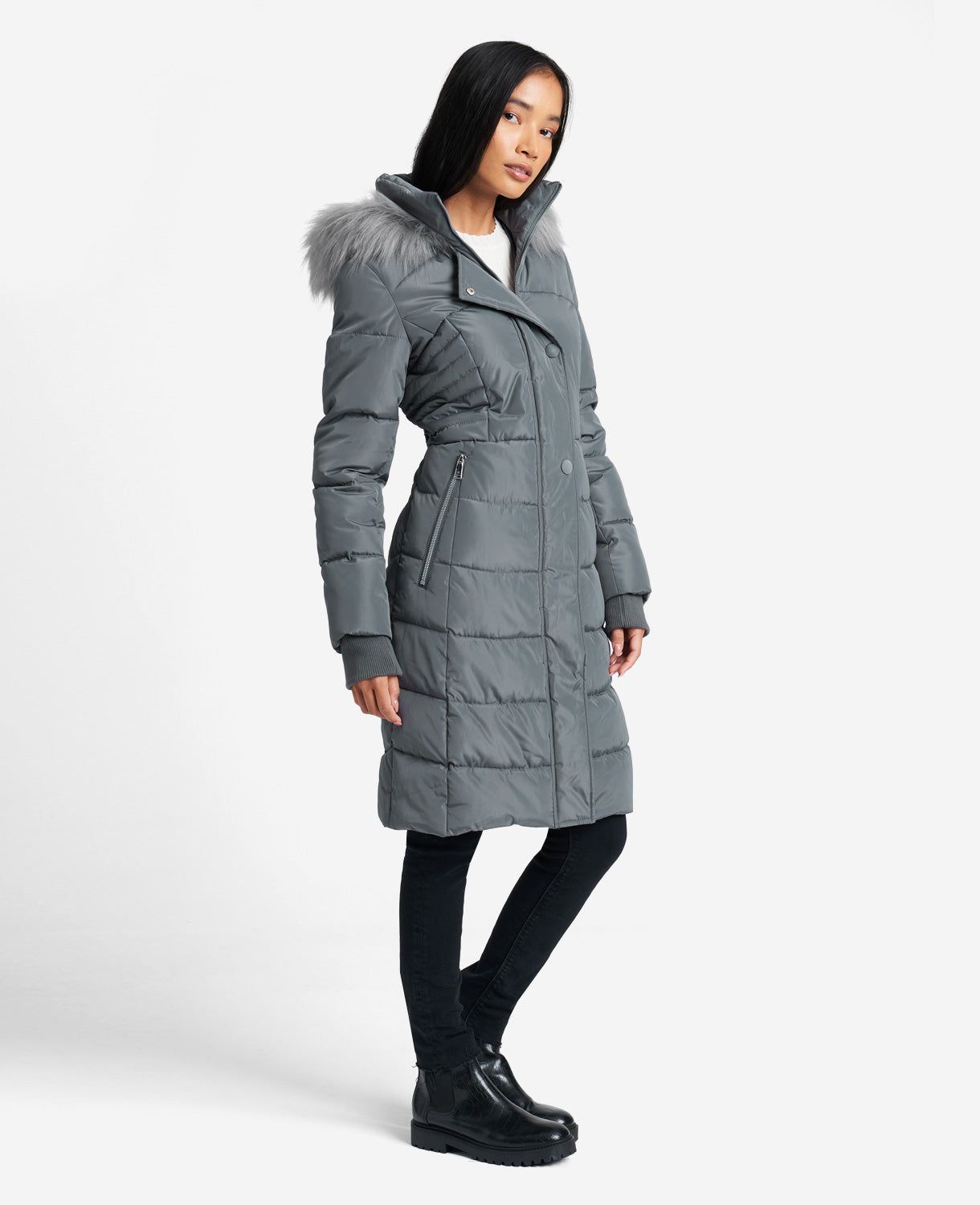 Faux Fur-Trimmed Hooded Puffer Jacket sold by Kenneth Cole product image thumbnail 6