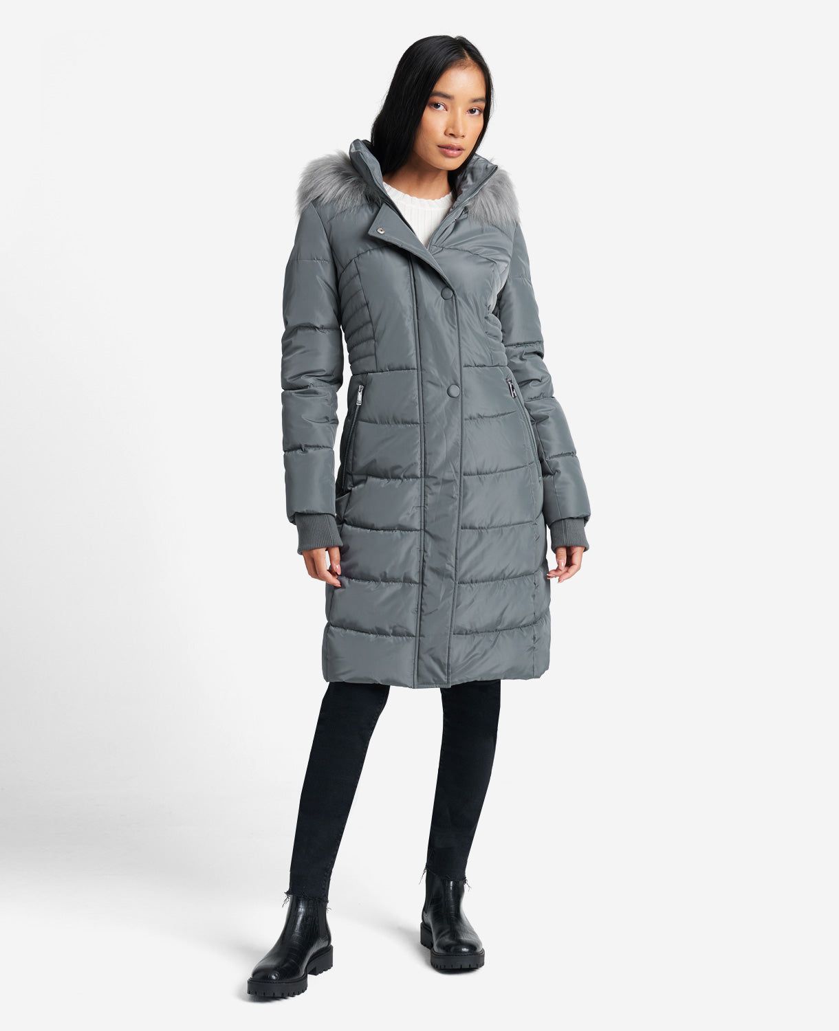Faux Fur-Trimmed Hooded Puffer Jacket sold by Kenneth Cole product image thumbnail 4