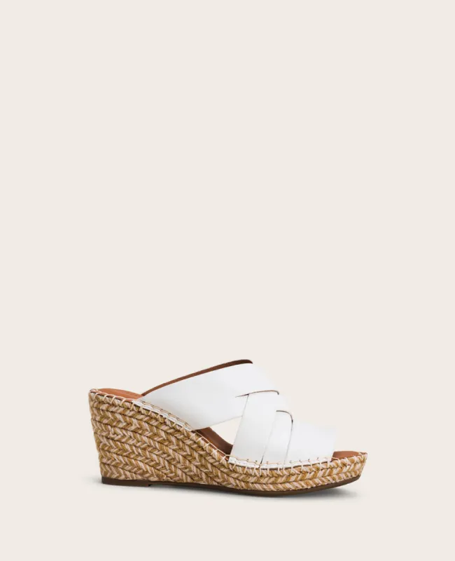 GENTLE SOULS - Charli Leather Woven Espadrille Wedge sold by Kenneth Cole
