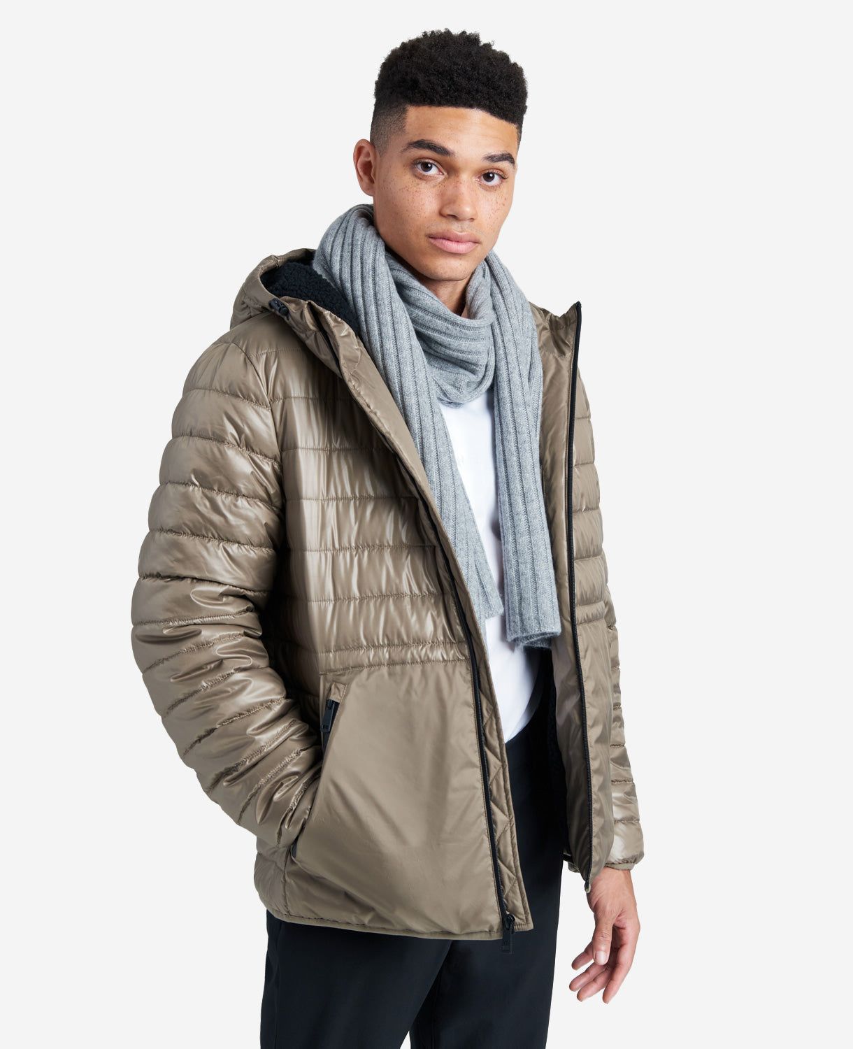 Site Exclusive! Rib Knit Wool Cashmere Scarf sold by Kenneth Cole product image thumbnail 4