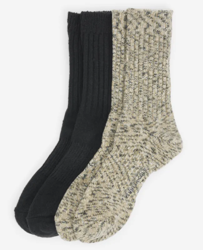 Women's Ribbed Crew Socks 2-Pack sold by Kenneth Cole