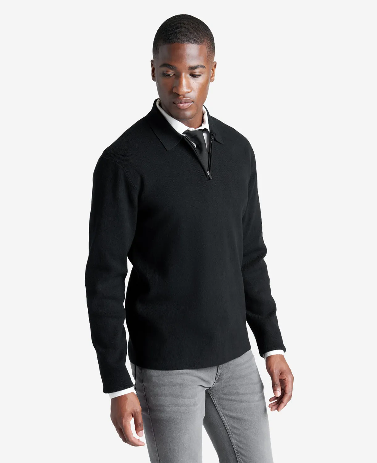 Long Sleeve Polo Sweater sold by Kenneth Cole