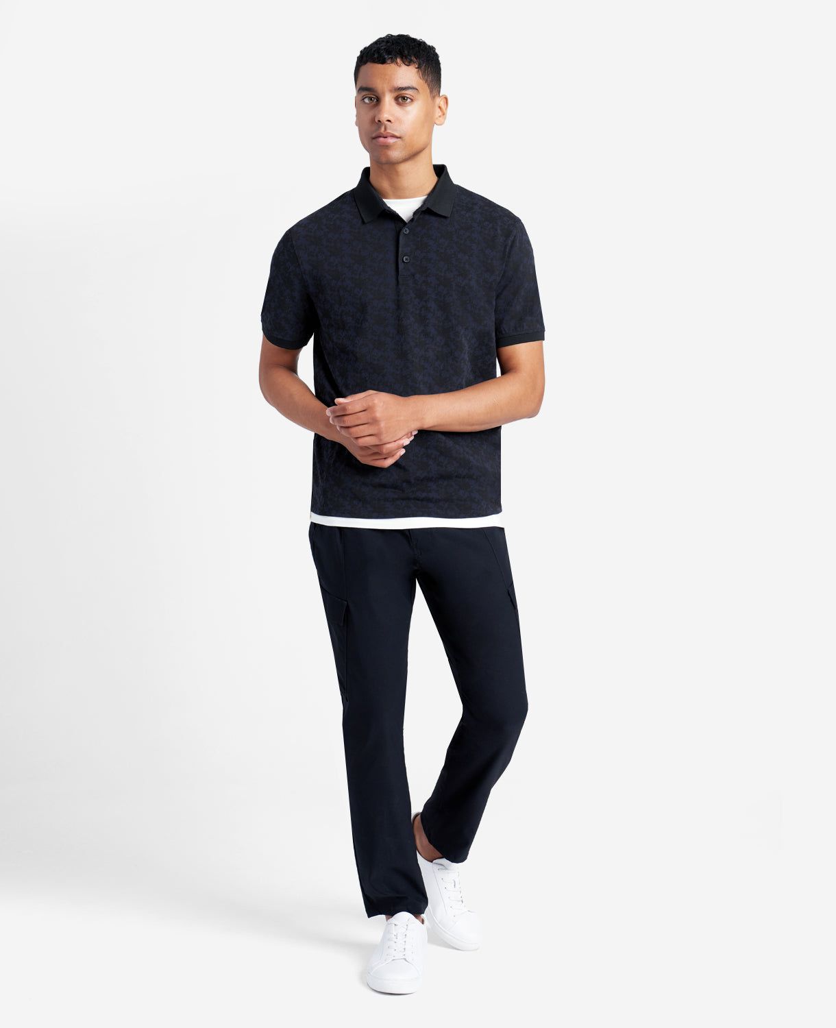 Printed Stretch Knit Polo sold by Kenneth Cole product image thumbnail 2