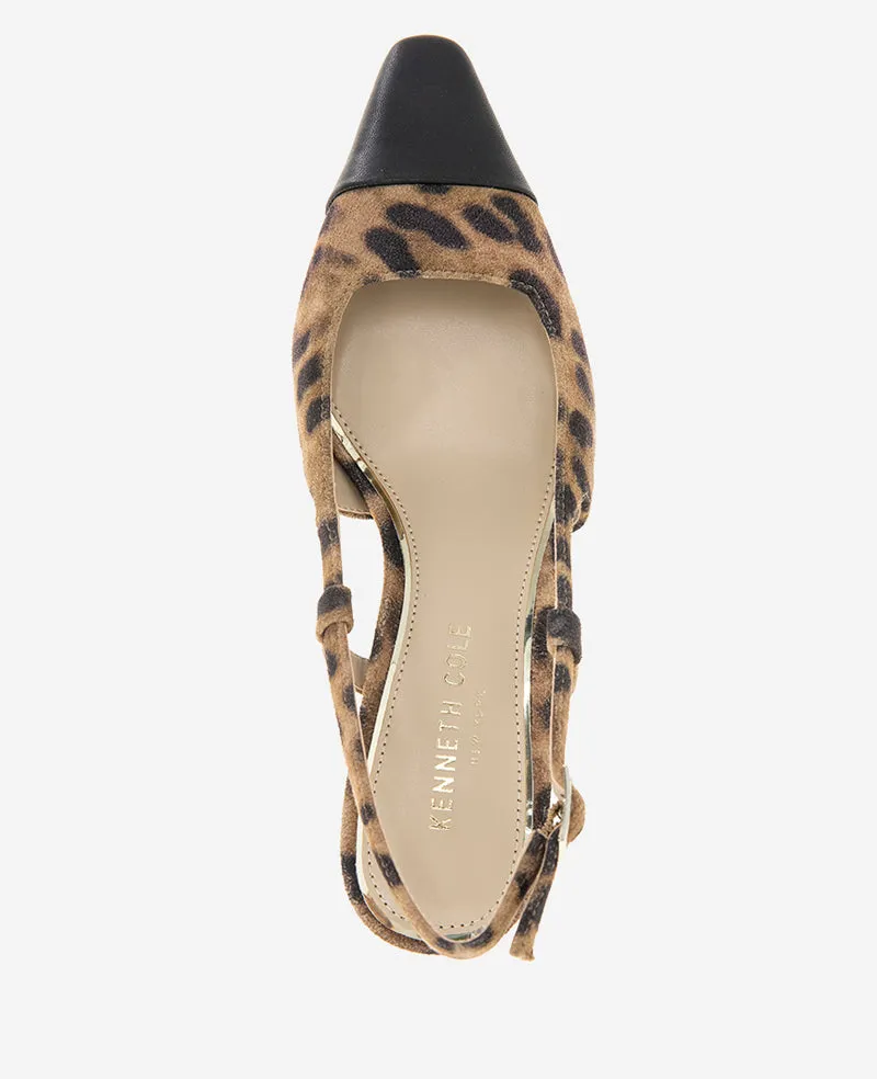 Martha Leopard Suede Toe Cap Slingback Kitten Heel sold by Kenneth Cole product image thumbnail 4
