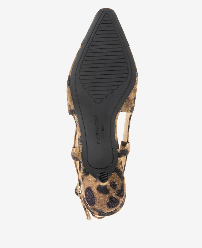 Martha Leopard Suede Toe Cap Slingback Kitten Heel sold by Kenneth Cole product image thumbnail 5